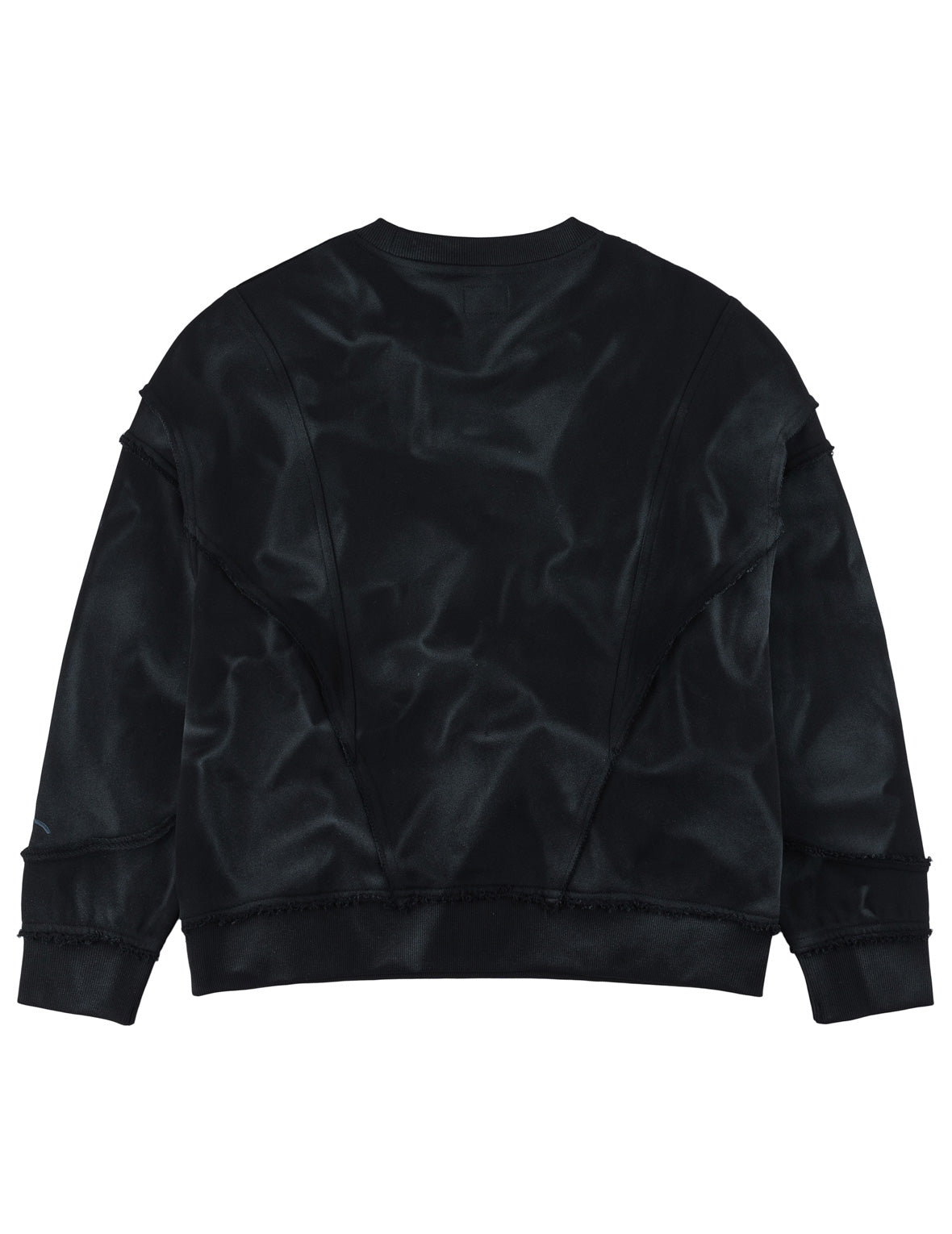 EVISU Embroidered Badge Spray Dye Cropped Sweatshirt