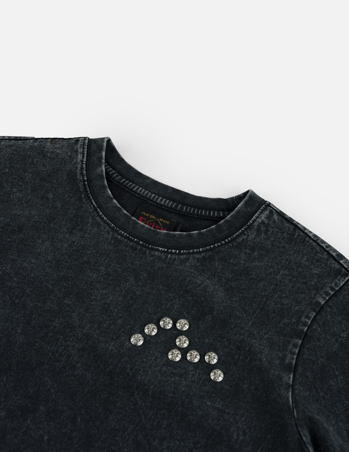 Kamon Studded Knit Patch Long Sleeve T-Shirt
