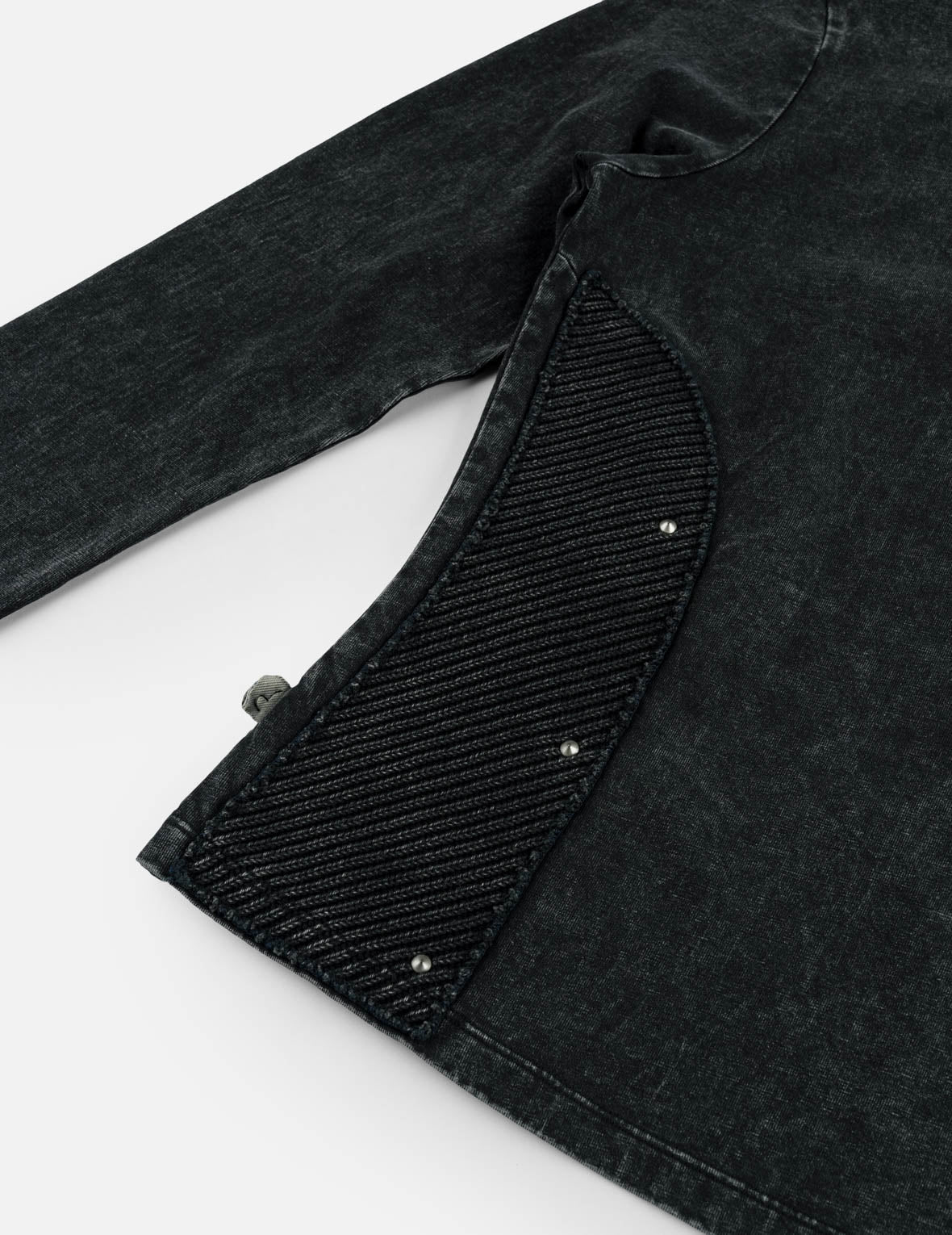 Kamon Studded Knit Patch Long Sleeve T-Shirt