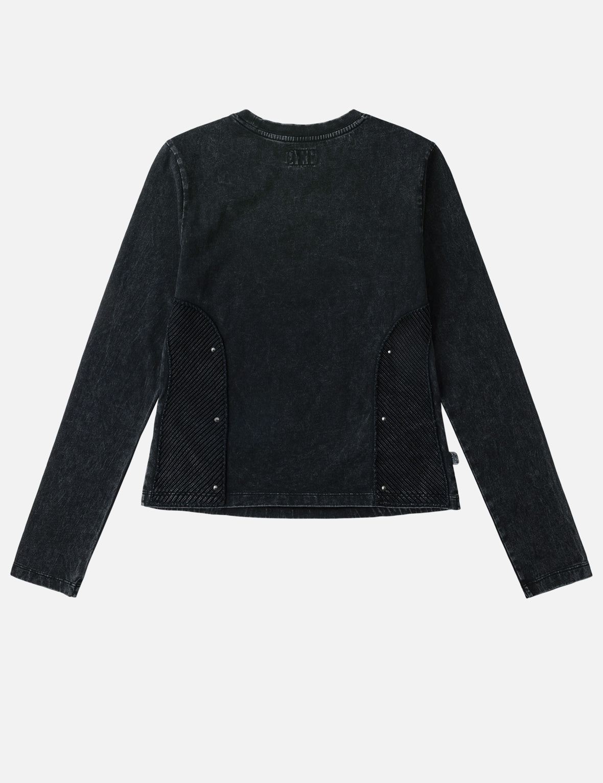 Kamon Studded Knit Patch Long Sleeve T-Shirt