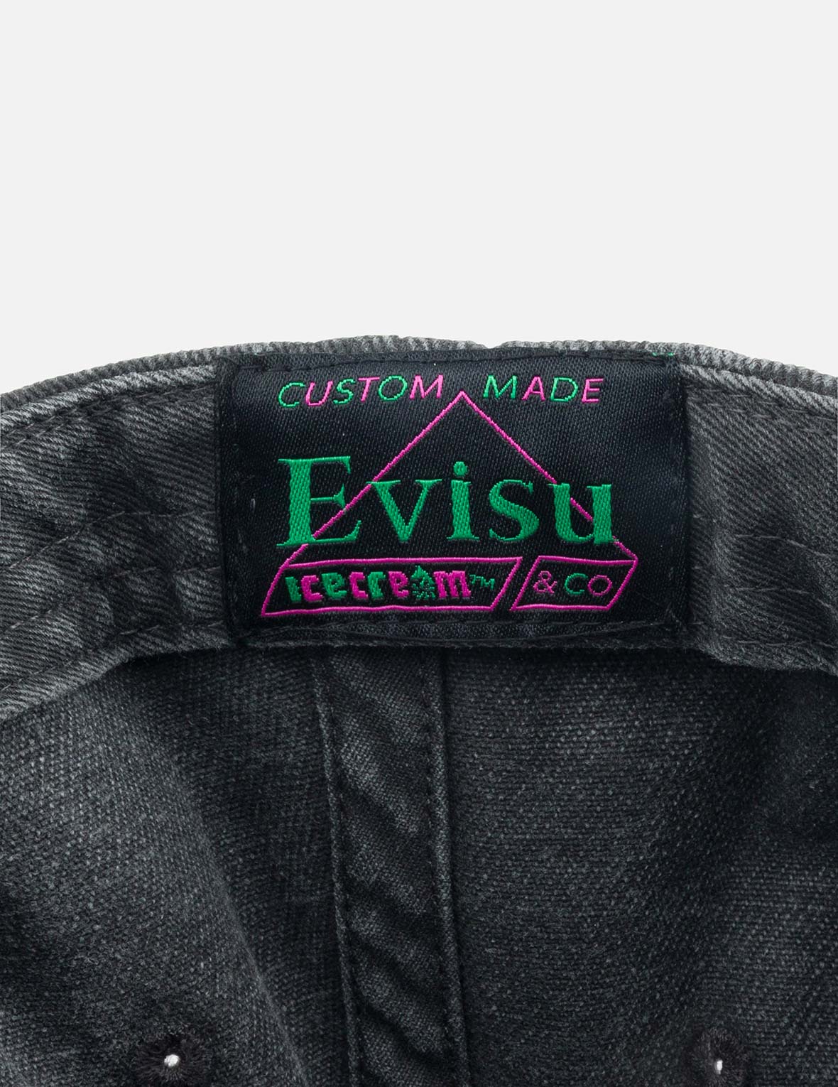 EVISU X ICECREAM 商標棒球帽 - 黑色洗水