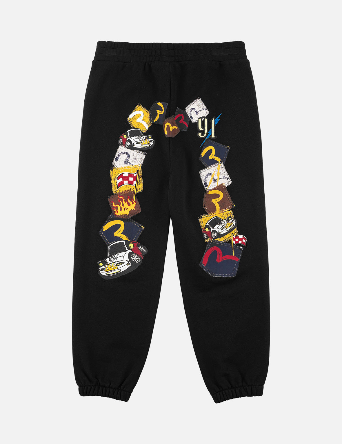 Racing Car Daicock Multi-Pocket Print Sweatpants