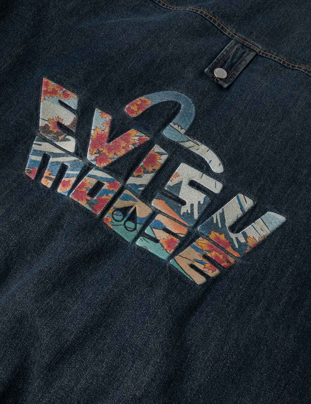 EVISU X MOOSE KNUCKLES 浮世繪牛仔飛行員羽絨