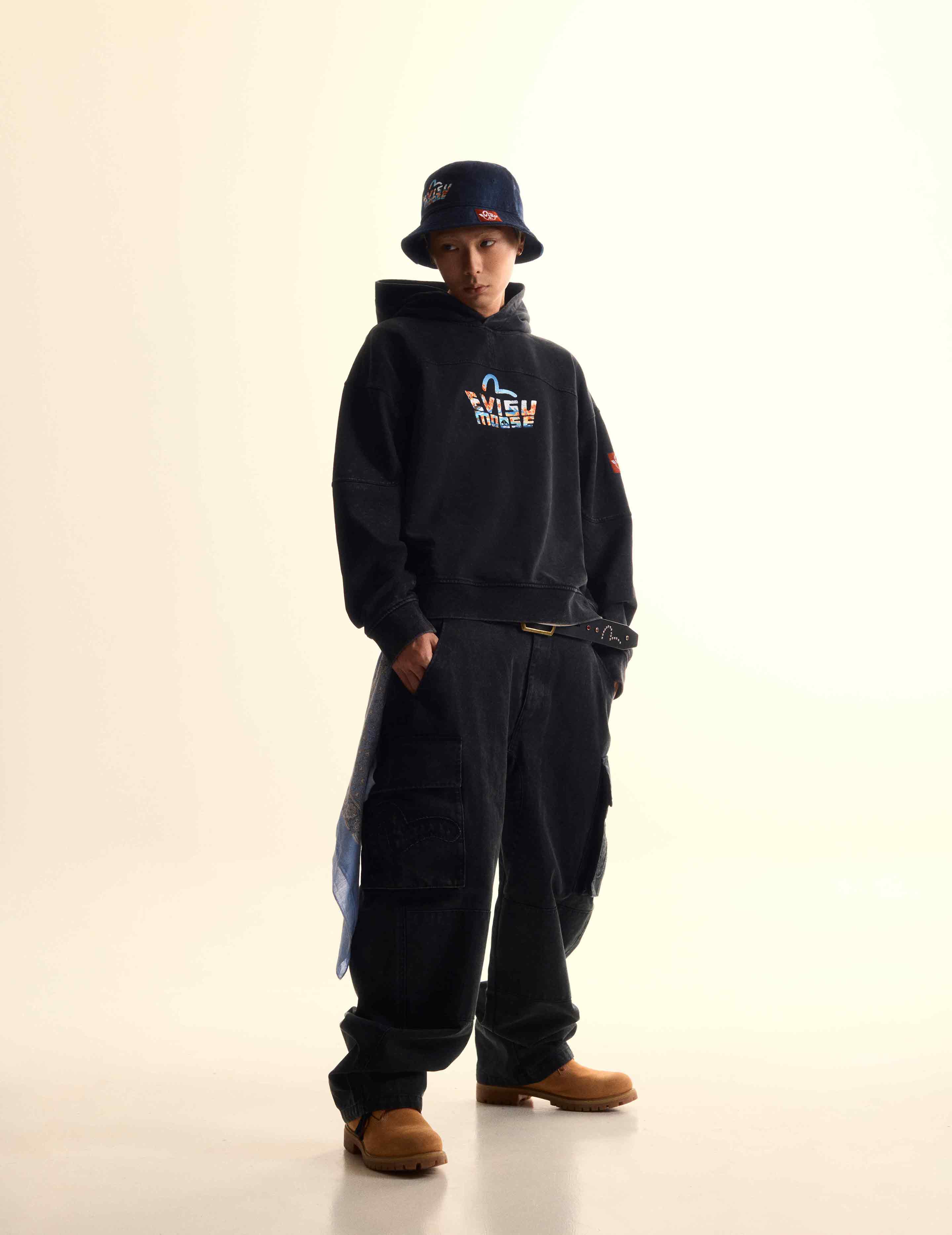 EVISU X MOOSE KNUCKLES 浮世繪牛仔漁夫帽