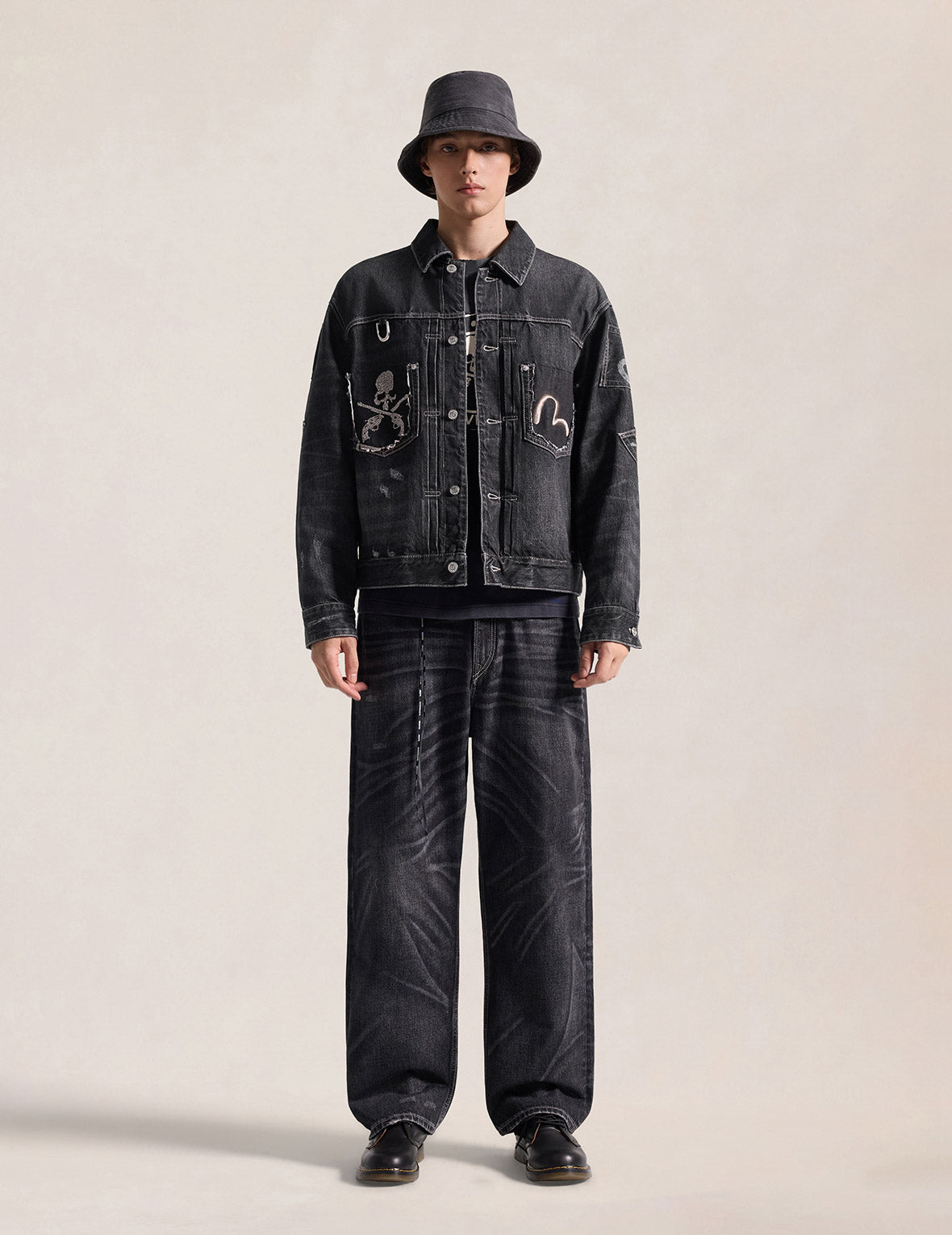 EVISU x mastermind JAPAN x roarguns 水洗多口袋Type II牛仔夾克