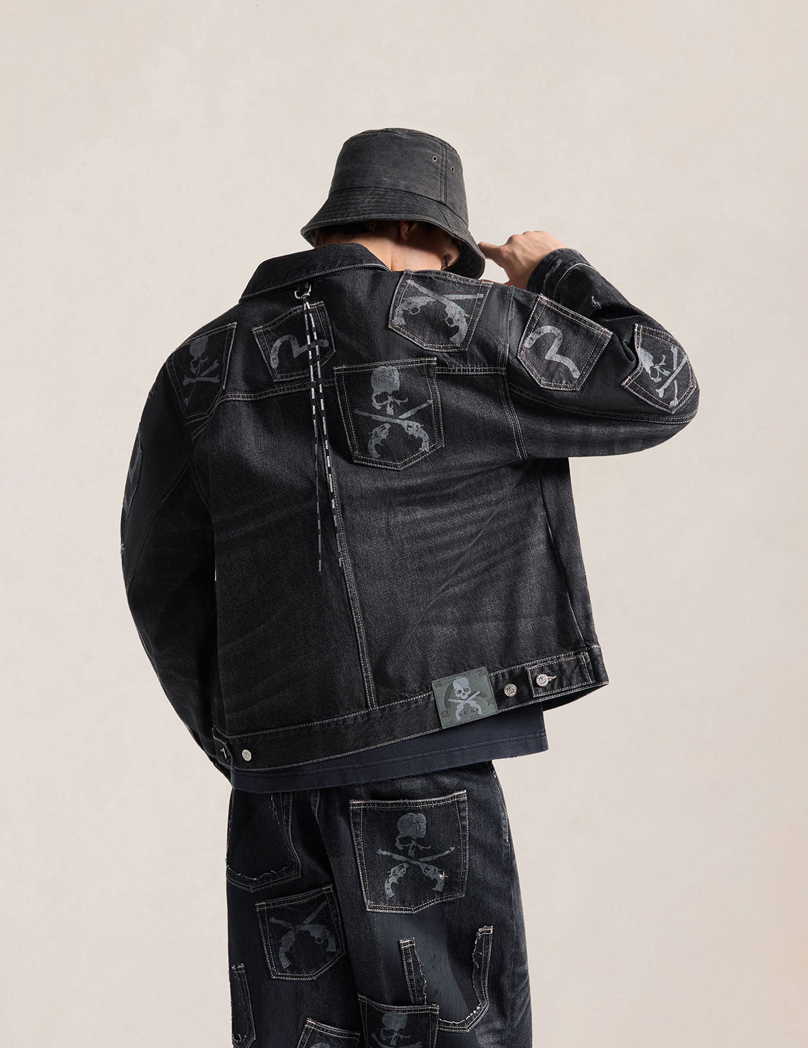 EVISU x mastermind JAPAN x roarguns 水洗多口袋Type II牛仔夾克