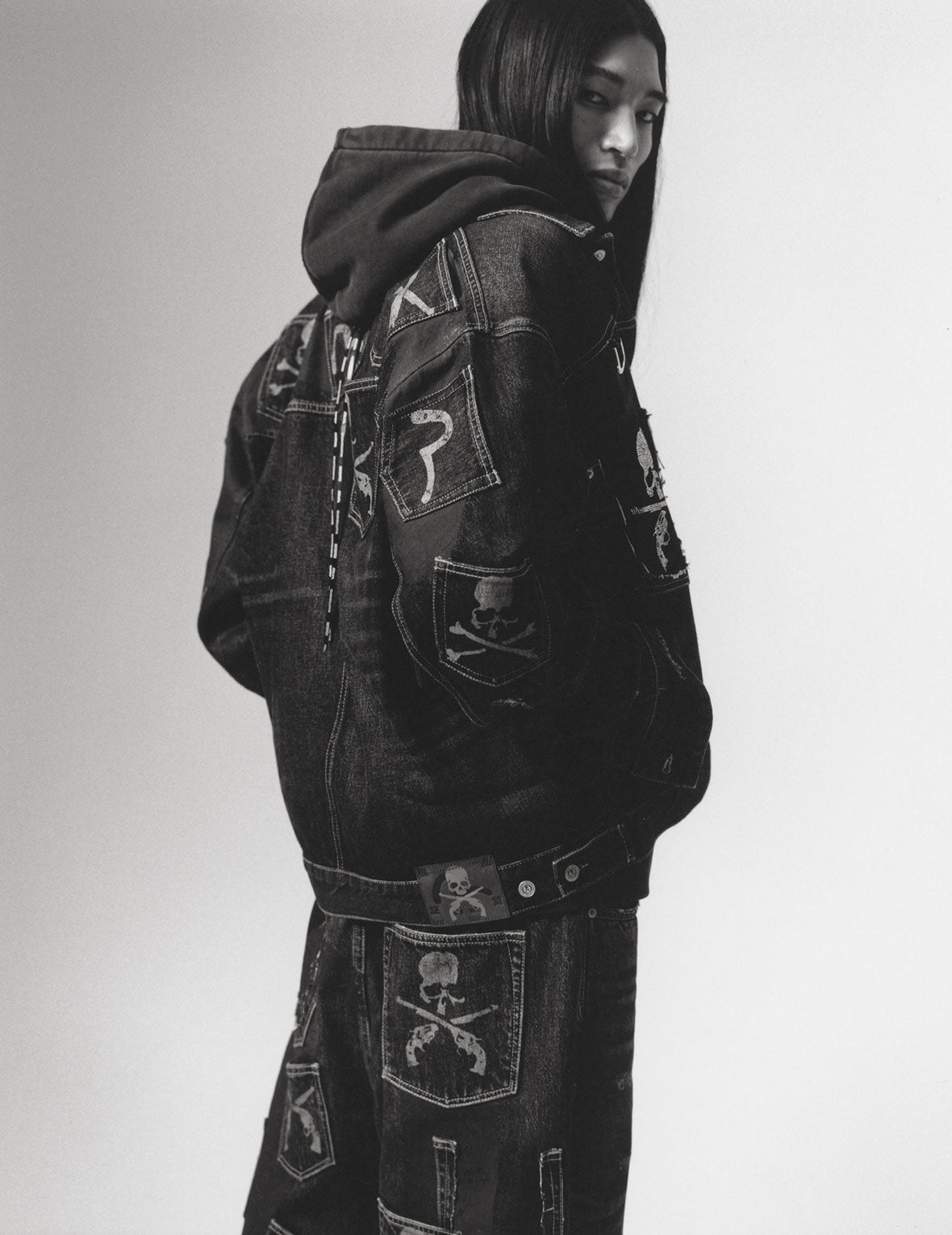 EVISU x mastermind JAPAN x roarguns 水洗多口袋Type II牛仔夾克