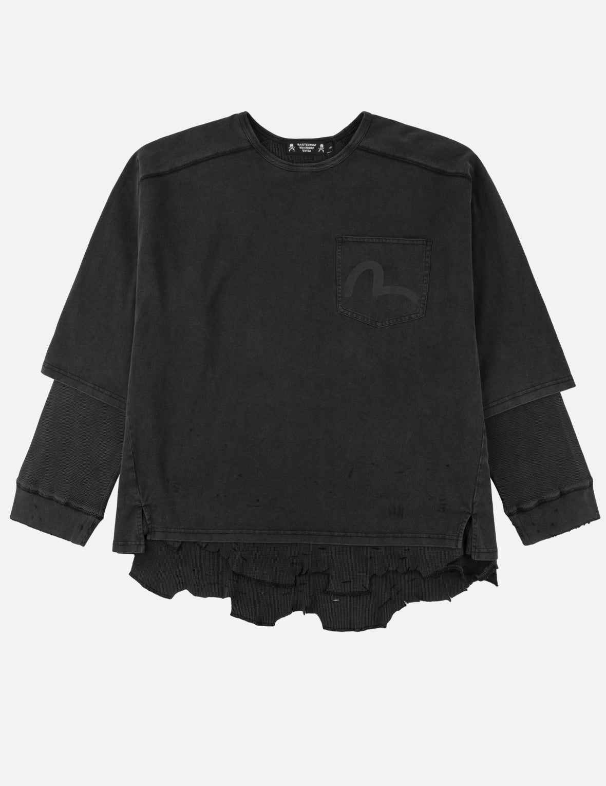 EVISU x mastermind JAPAN x roarguns 破損雙層長袖T恤