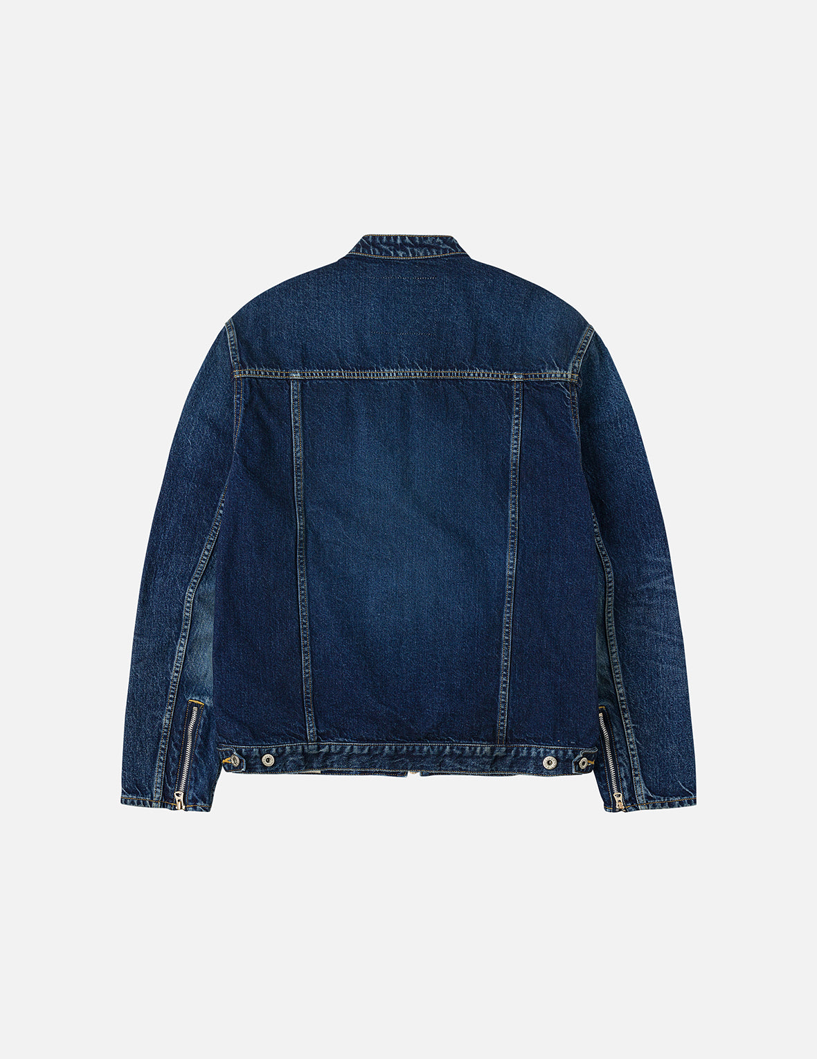 洗水海鷗刺繡常規版型牛仔騎士夾克