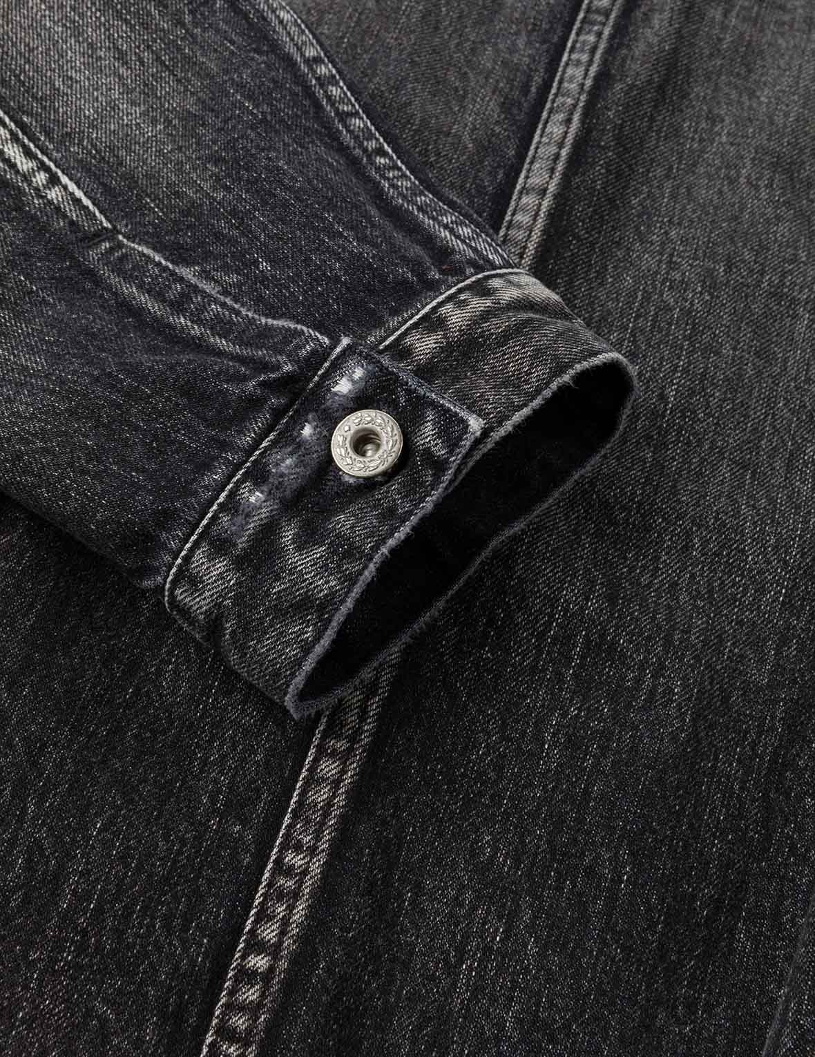 海鷗印花常規版型牛仔卡車司機外套