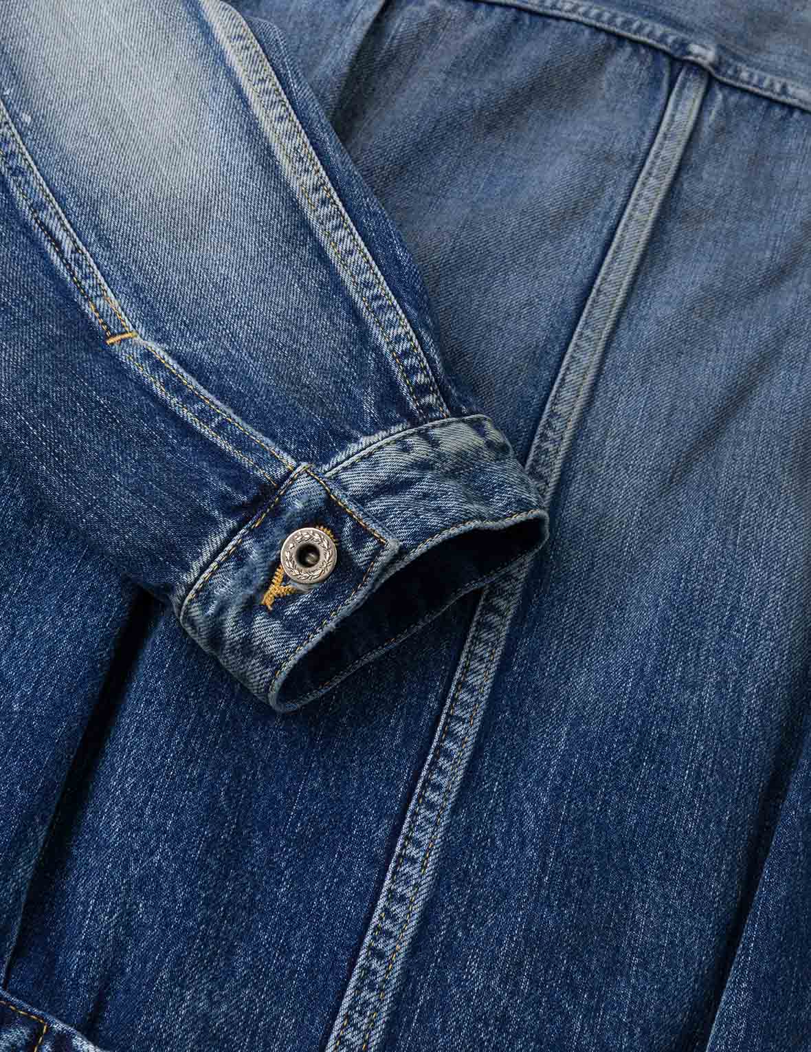 海鷗印花常規版型牛仔卡車司機外套