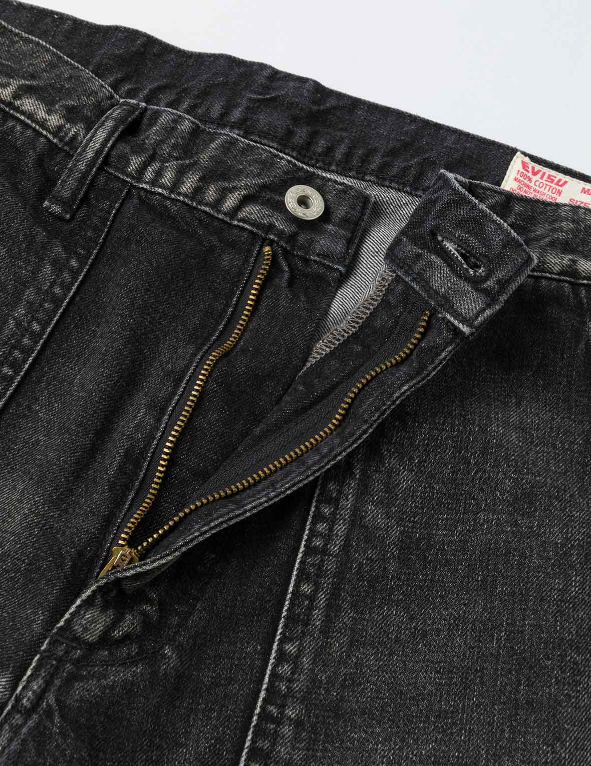 洗水海鷗刺繡常規版畫家牛仔褲