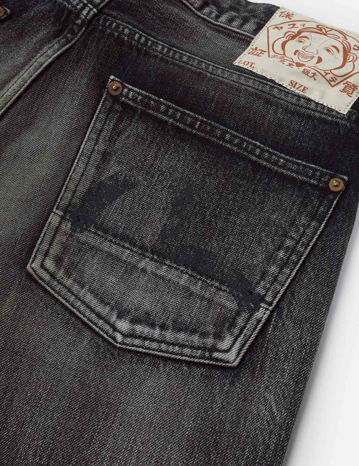 洗水海鷗印花常規版型牛仔褲