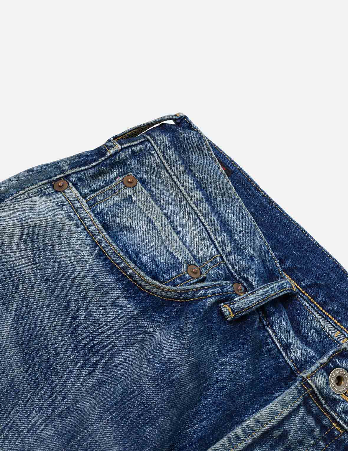 洗水海鷗印花常規版型牛仔褲