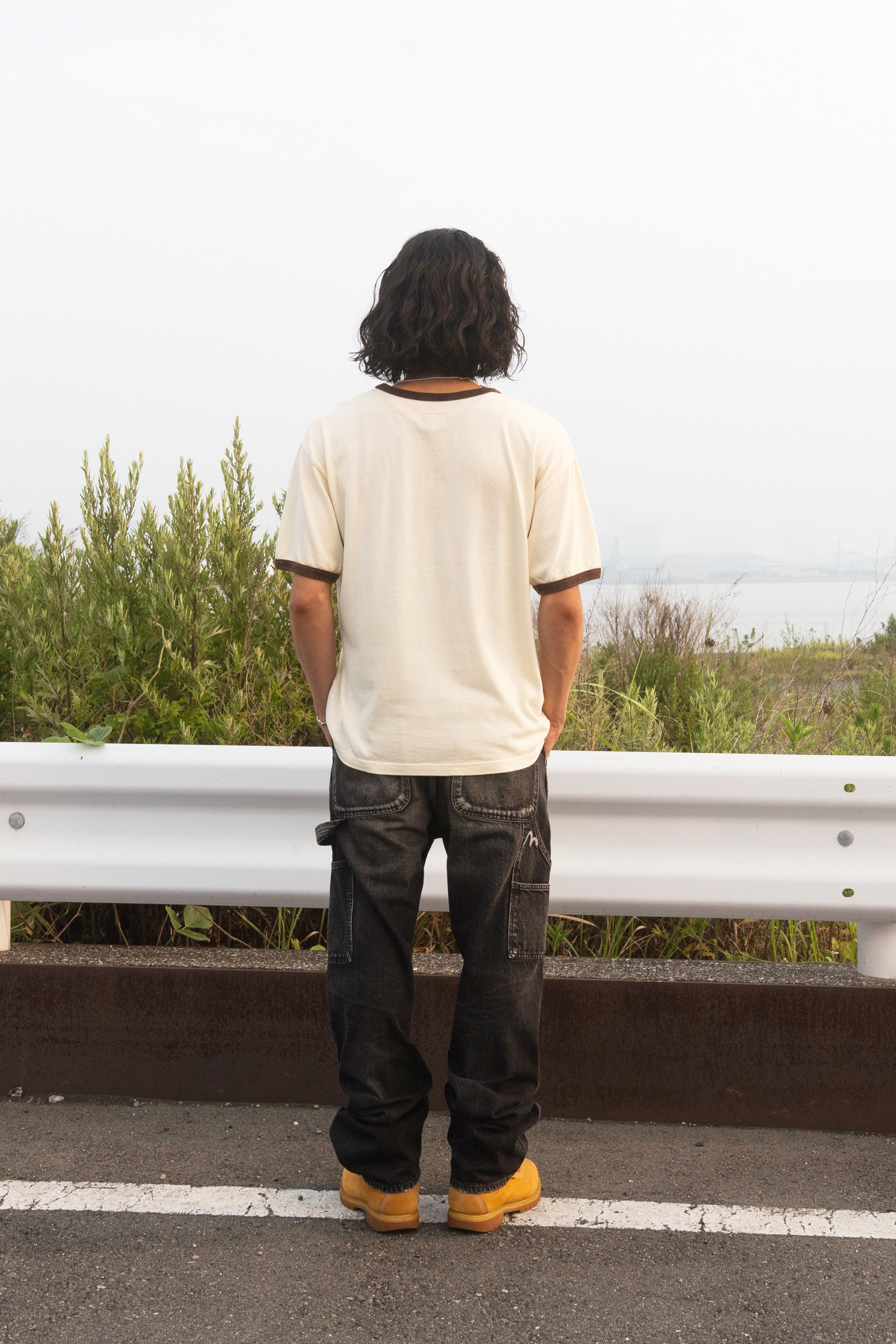 洗水海鷗及商標印花常規版型T恤