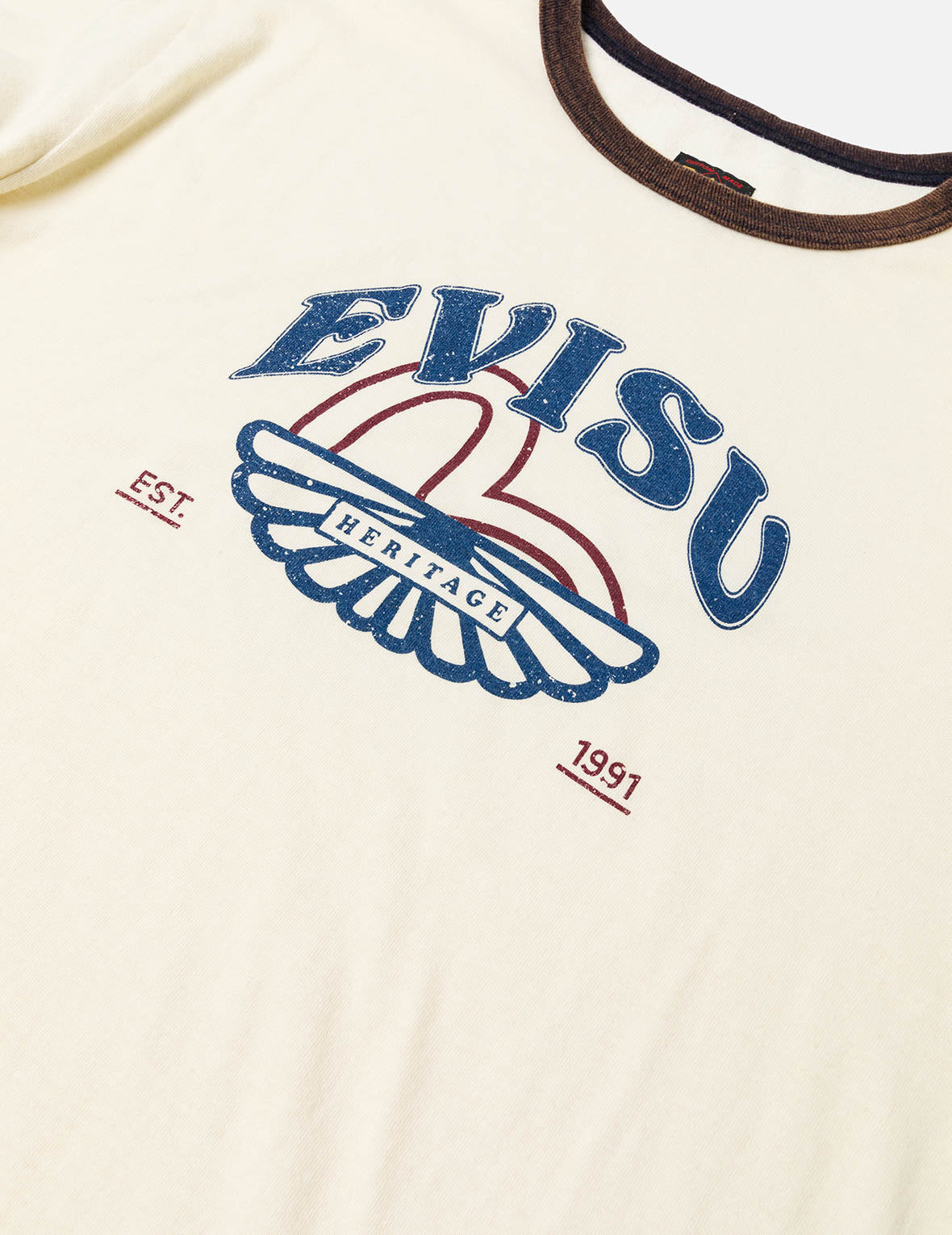 洗水海鷗及商標印花常規版型T恤