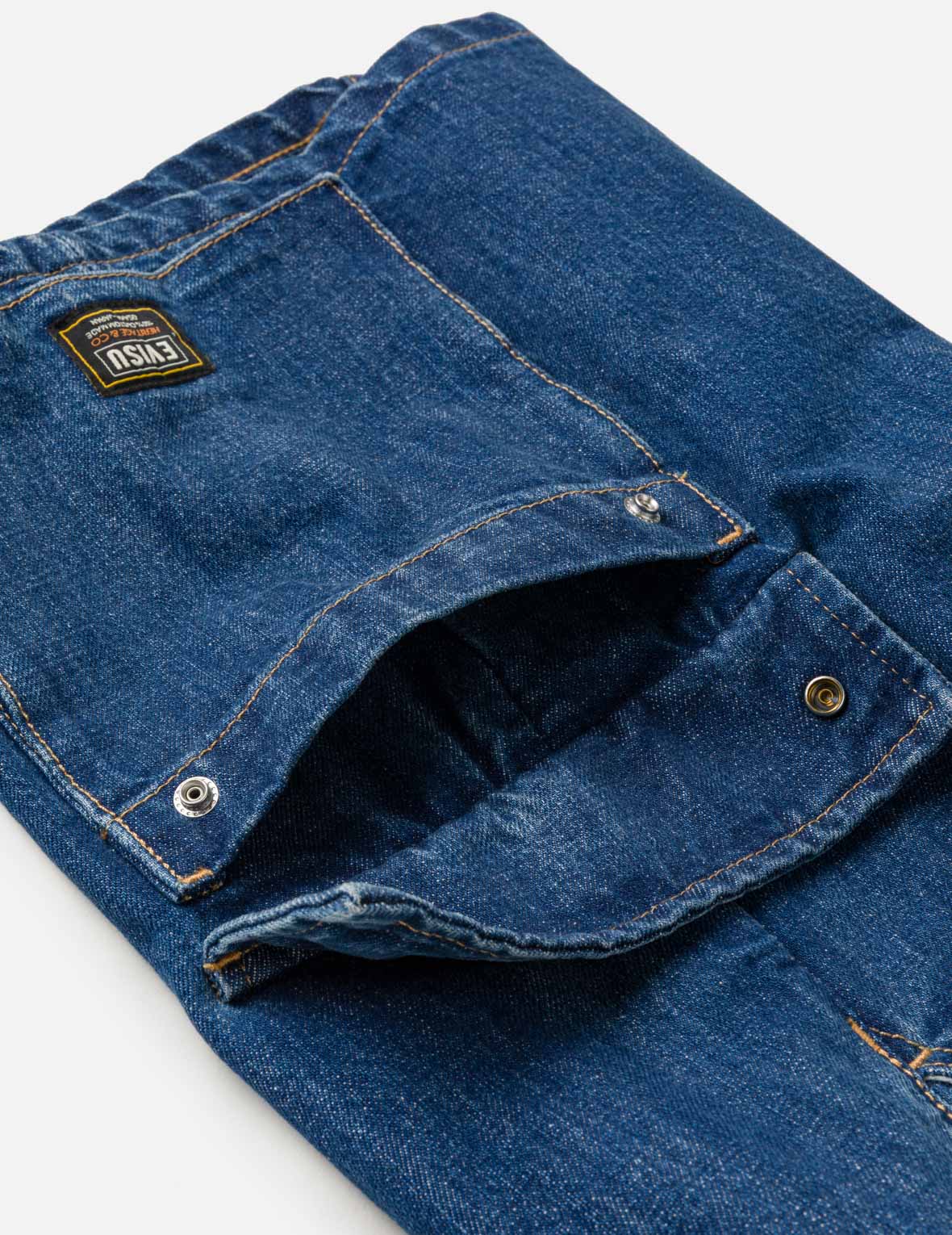 Multi-Pocket Seagull Dark Indigo Jorts