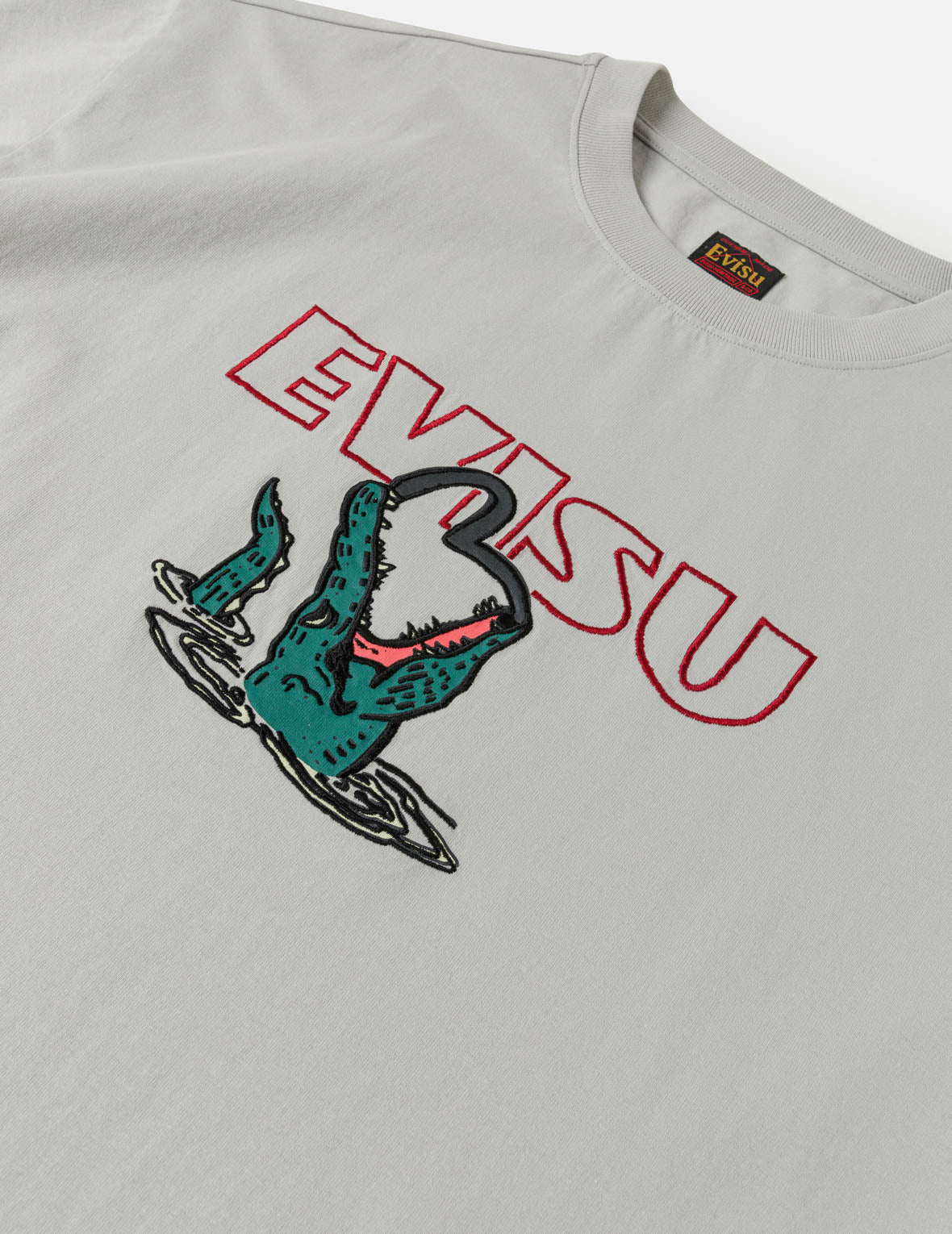 鱷魚對壘海鷗包邊刺繡T恤