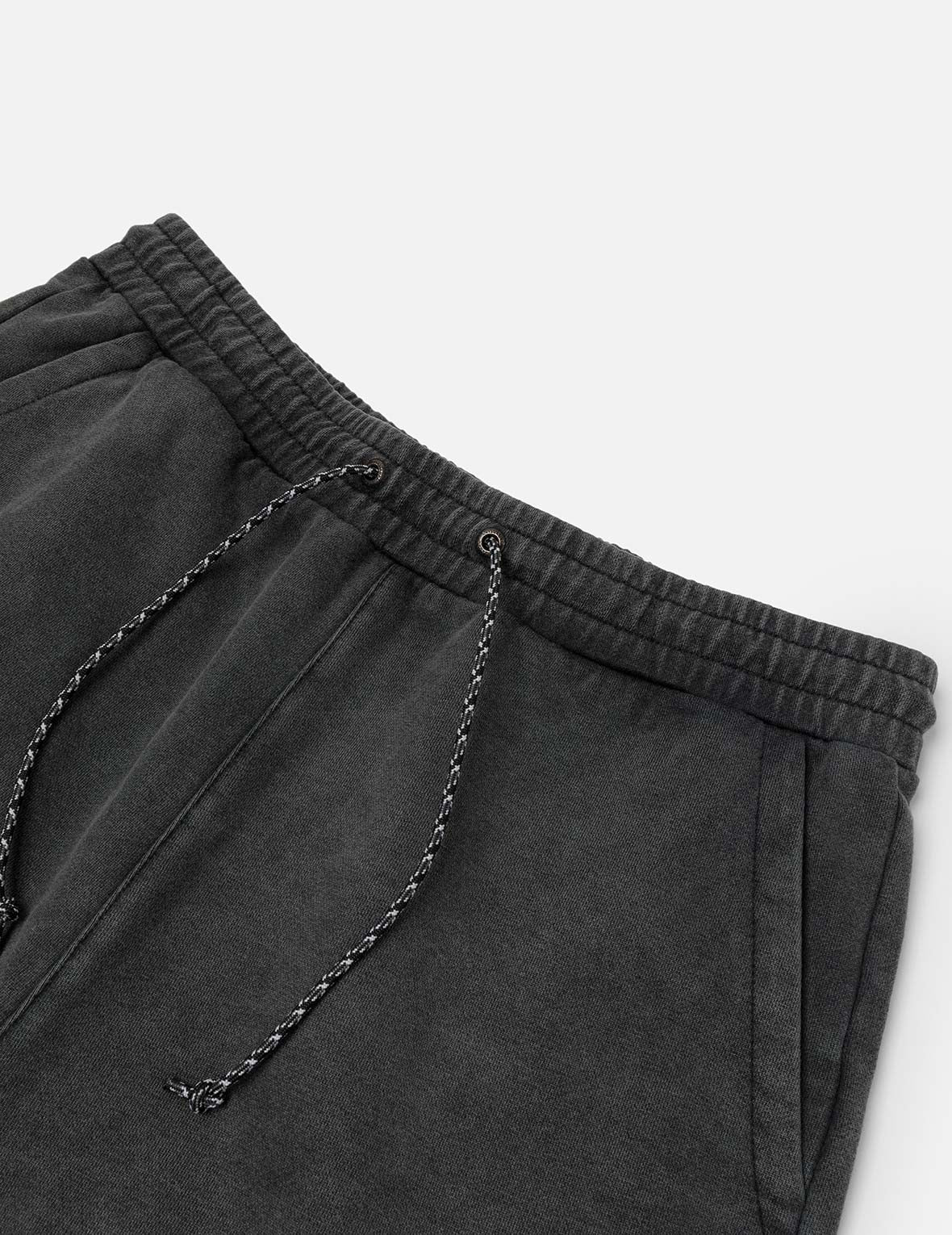 海鷗與商標刺繡寬版休閒運動短褲