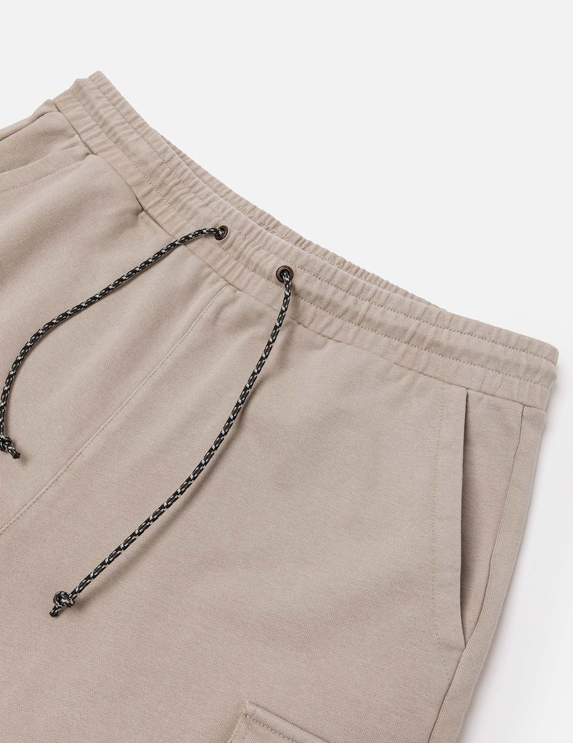 海鷗與商標刺繡寬版休閒運動短褲