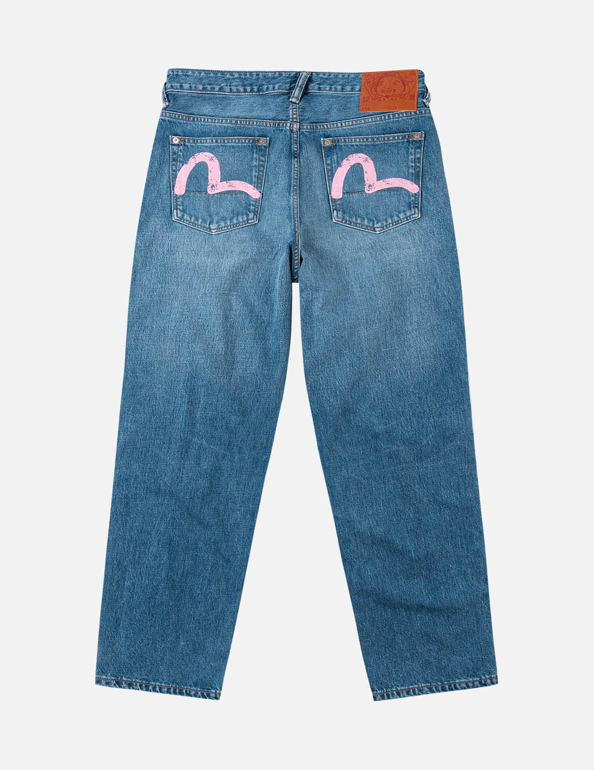 Light-washed Seagull Print Relax Fit Jeans #2030 – EVISU