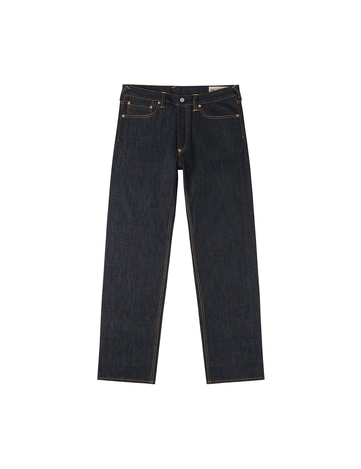 大M印花寬版直筒牛仔褲 #2000