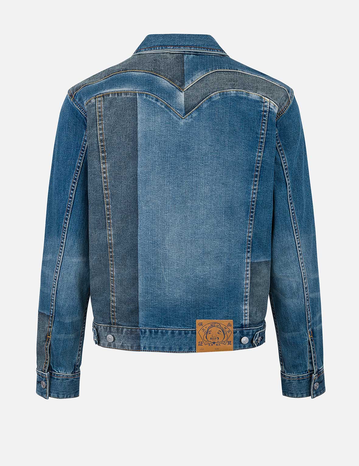 Two-tone Daicock Inserted Regular Fit Denim Jacket