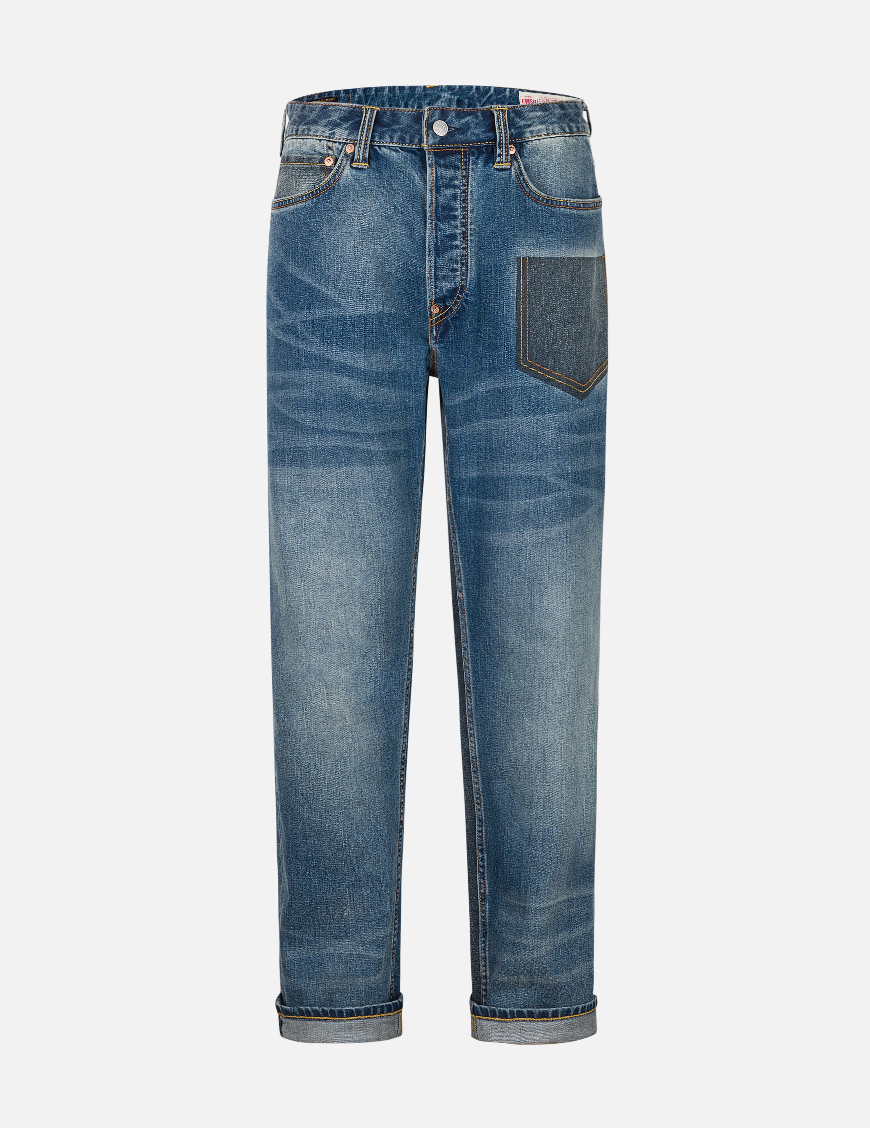 2-Tone Inserted Daicock Regular Fit Jeans #2000