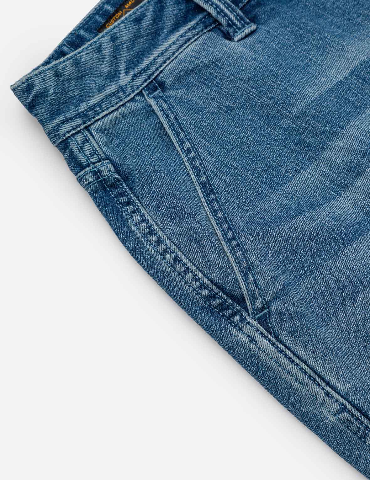 海鷗與商標印花寬版束口牛仔褲