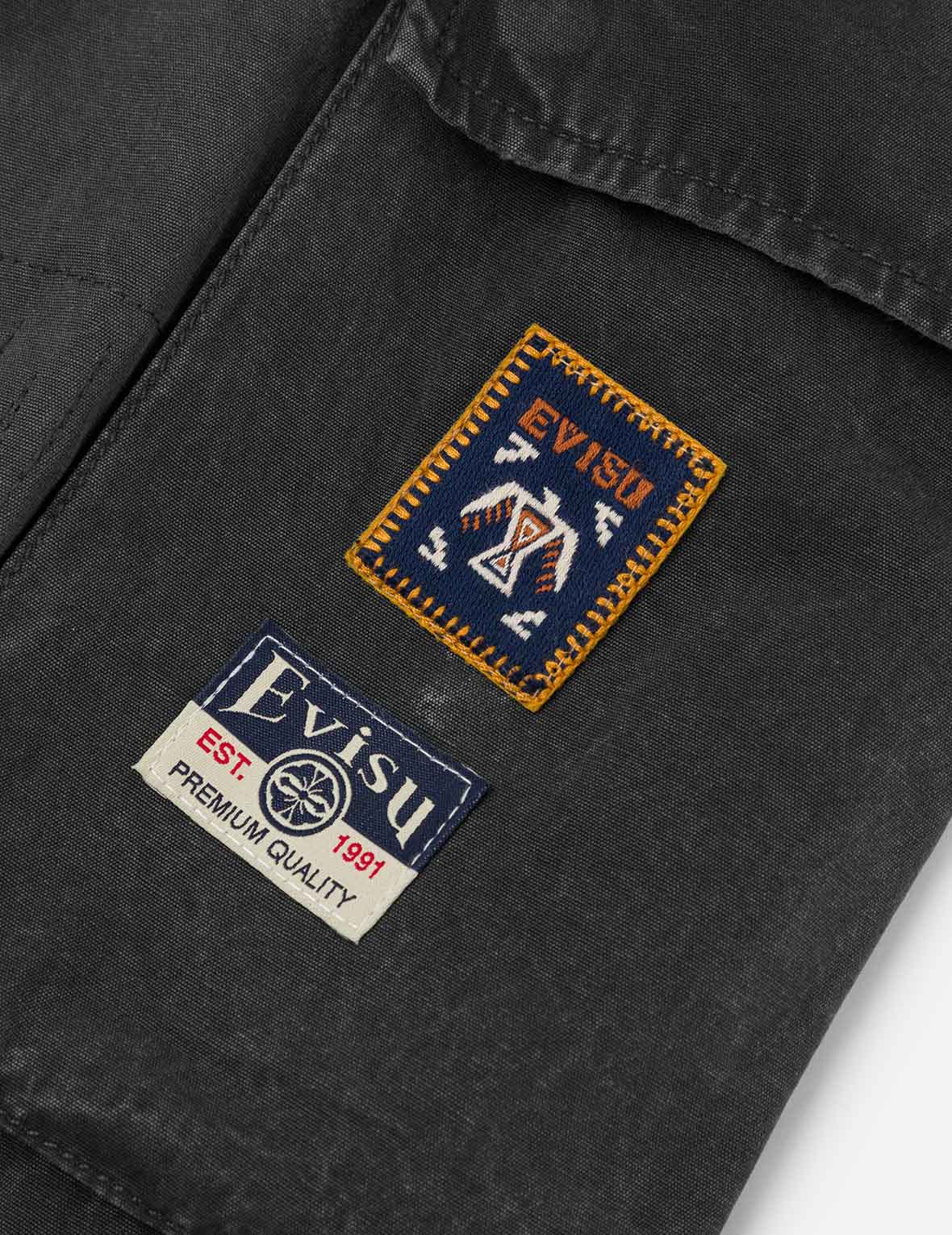 Totem Seagull Embroidery Straight Fit Cargo Pants