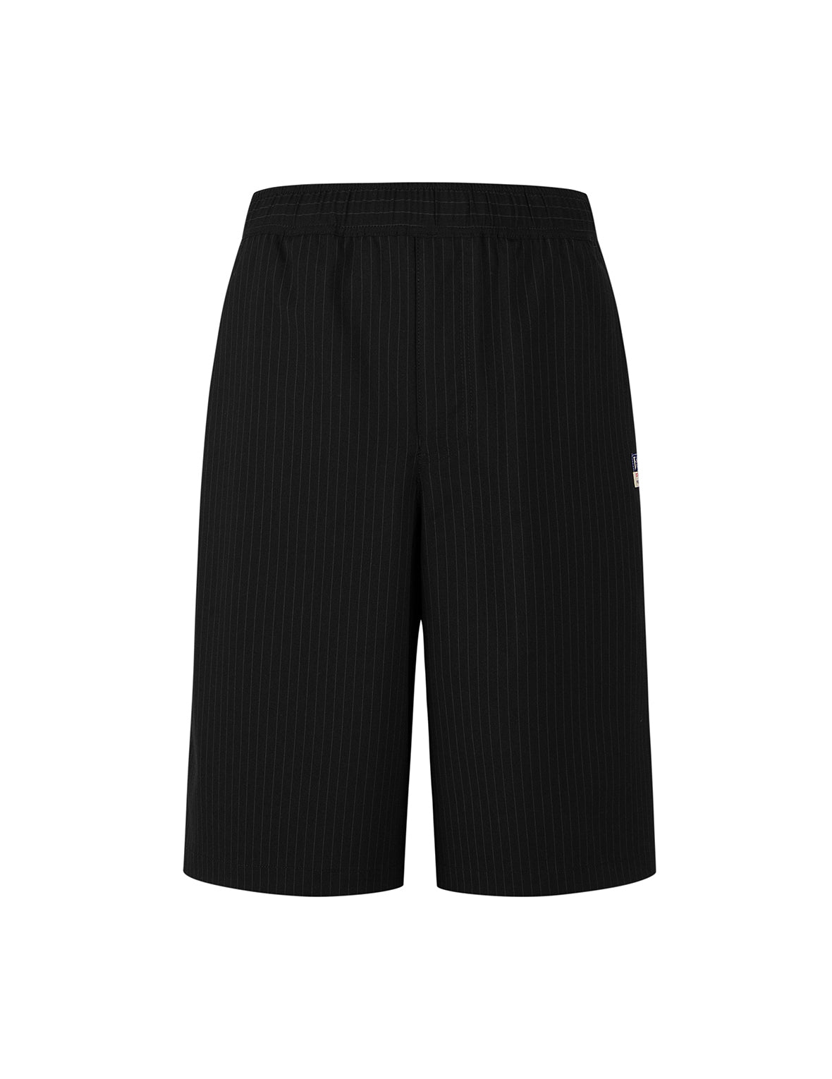 Seagull and Logo Embroidery Fashion Fit Striped Woven Shorts