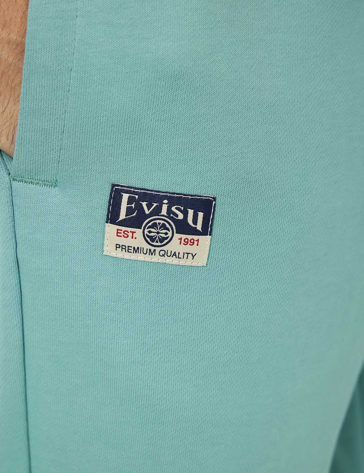 Spray-dyed Seagull and Logo Print Straight Fit Sweatpants