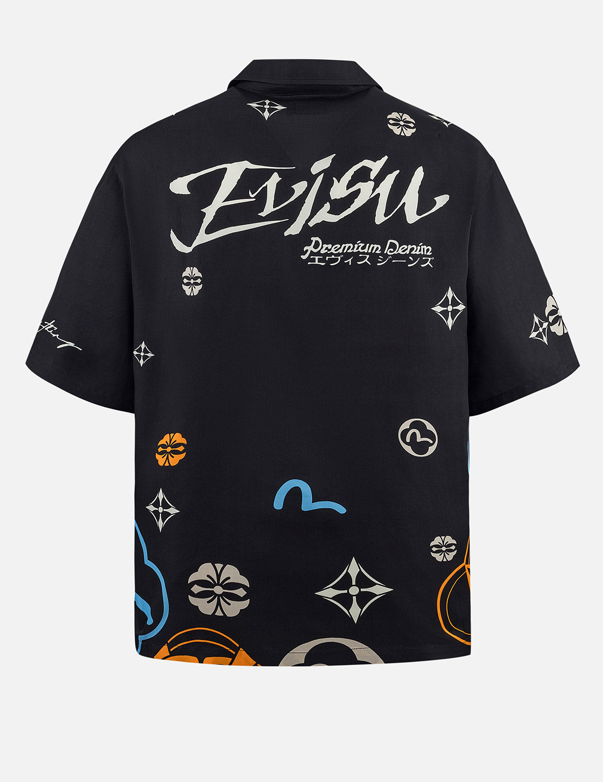 Tシャツ・カットソー [EVISU] Square English brush touch short-sleeved TOP BK MEN - TOPS - SHIRTS – EVISU