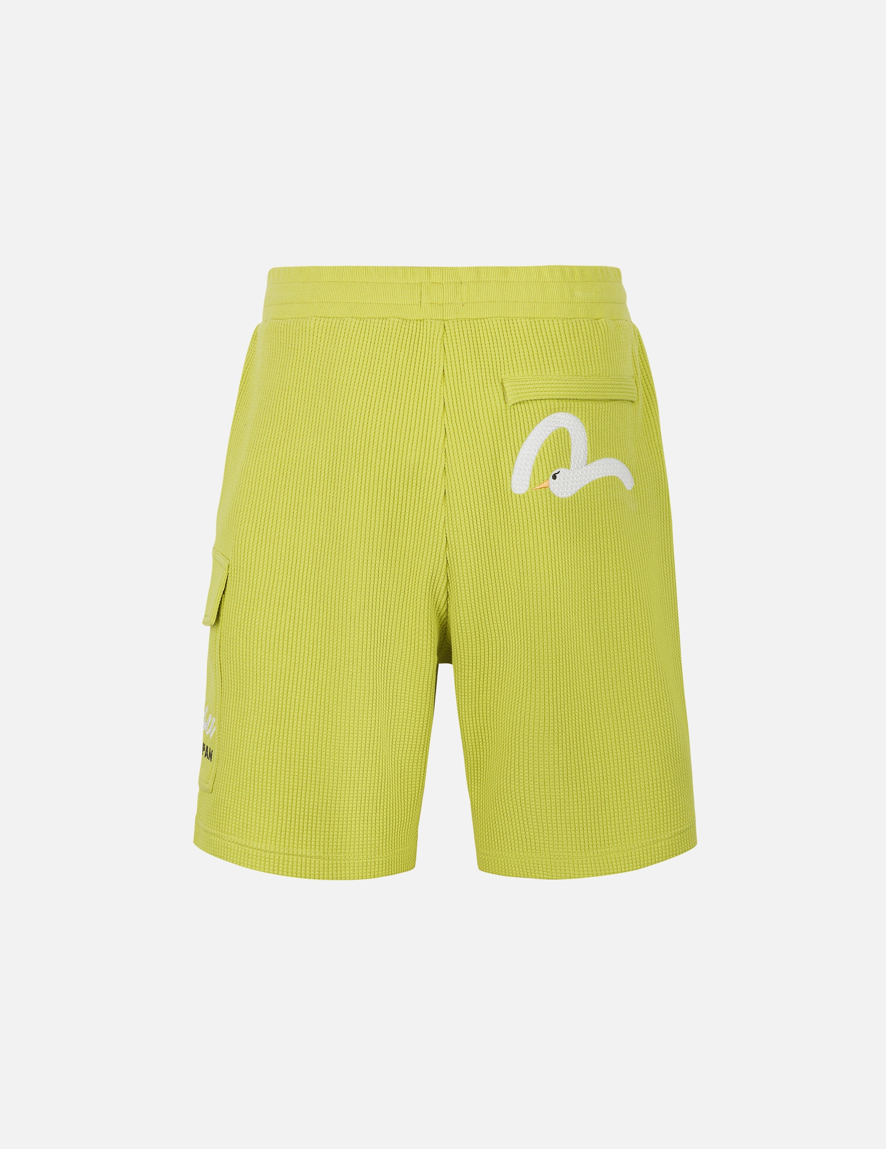 Seagull and Logo Embroidery Fashion Fit Waffle Sweatshorts