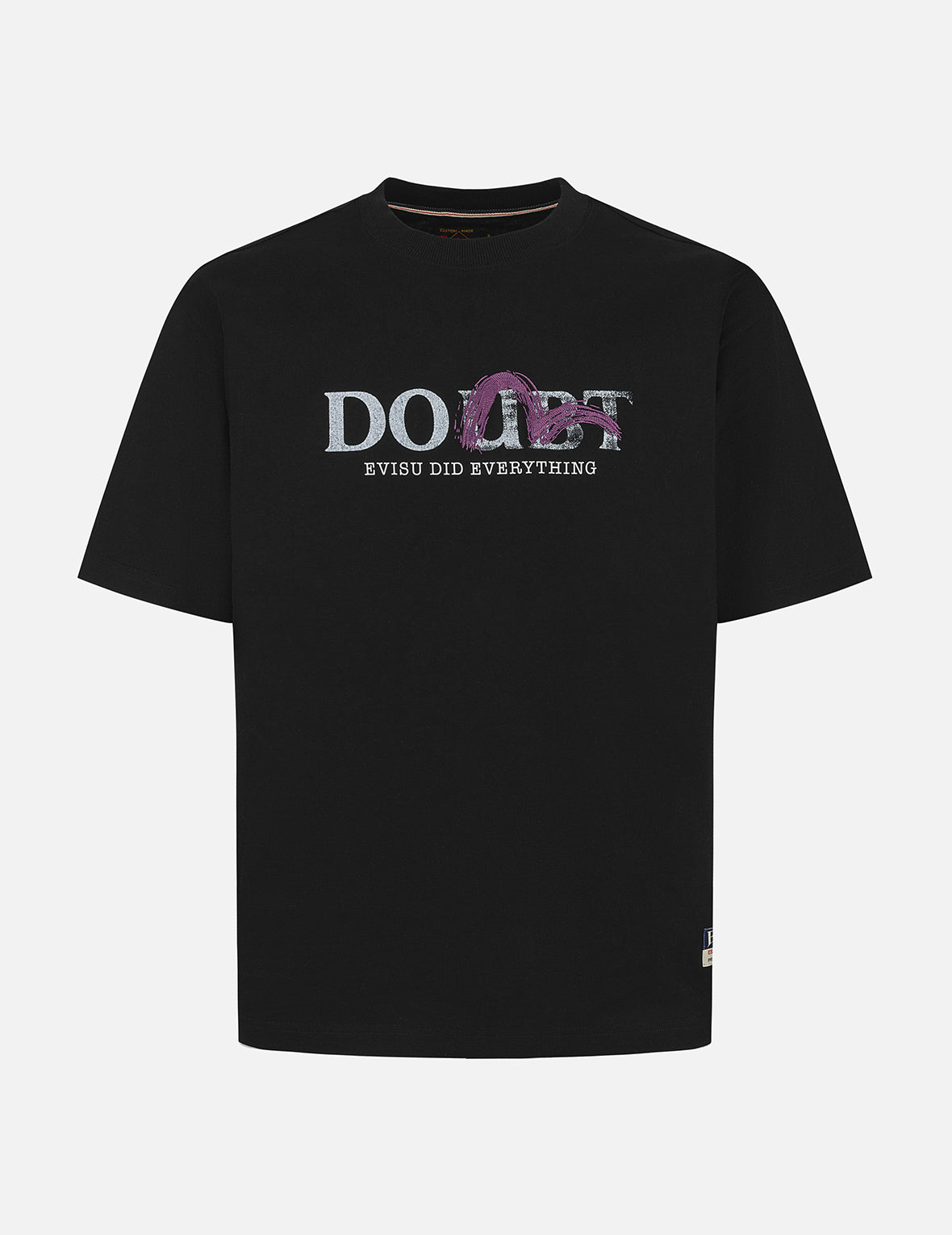 Brushstroke Seagull and Slogan Relax Fit T-shirt