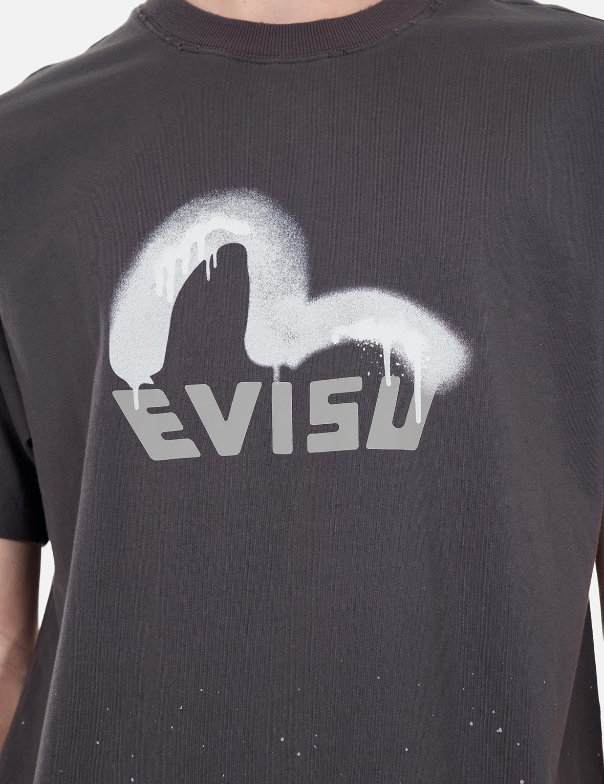 Logo and Seagull Print Relax Fit T-shirt