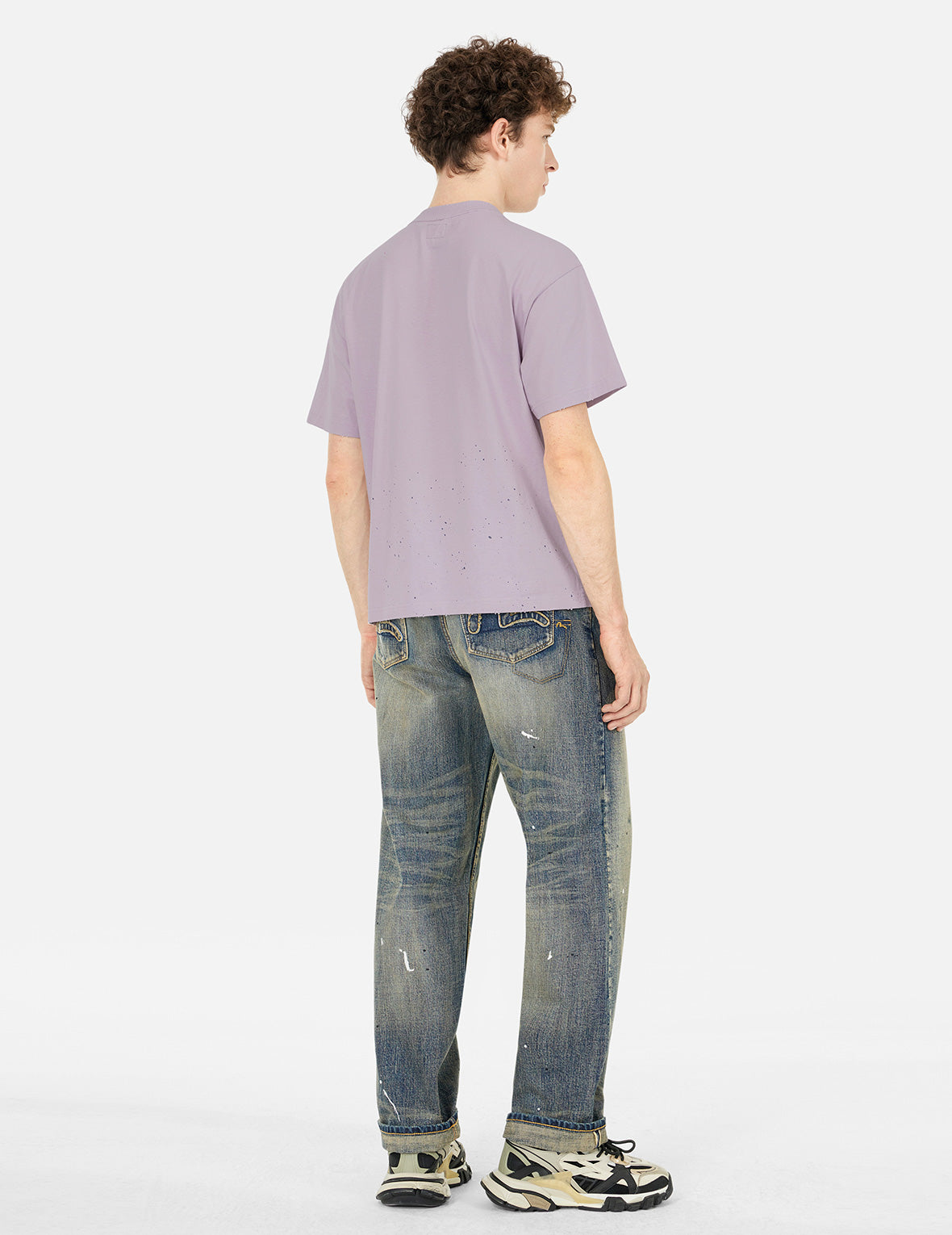 Logo and Seagull Print Relax Fit T-shirt