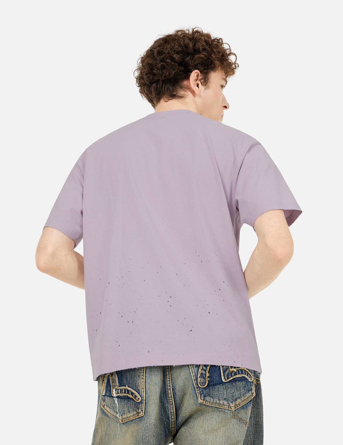 Logo and Seagull Print Relax Fit T-shirt