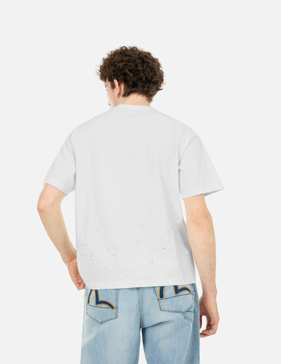 Logo and Seagull Print Relax Fit T-shirt