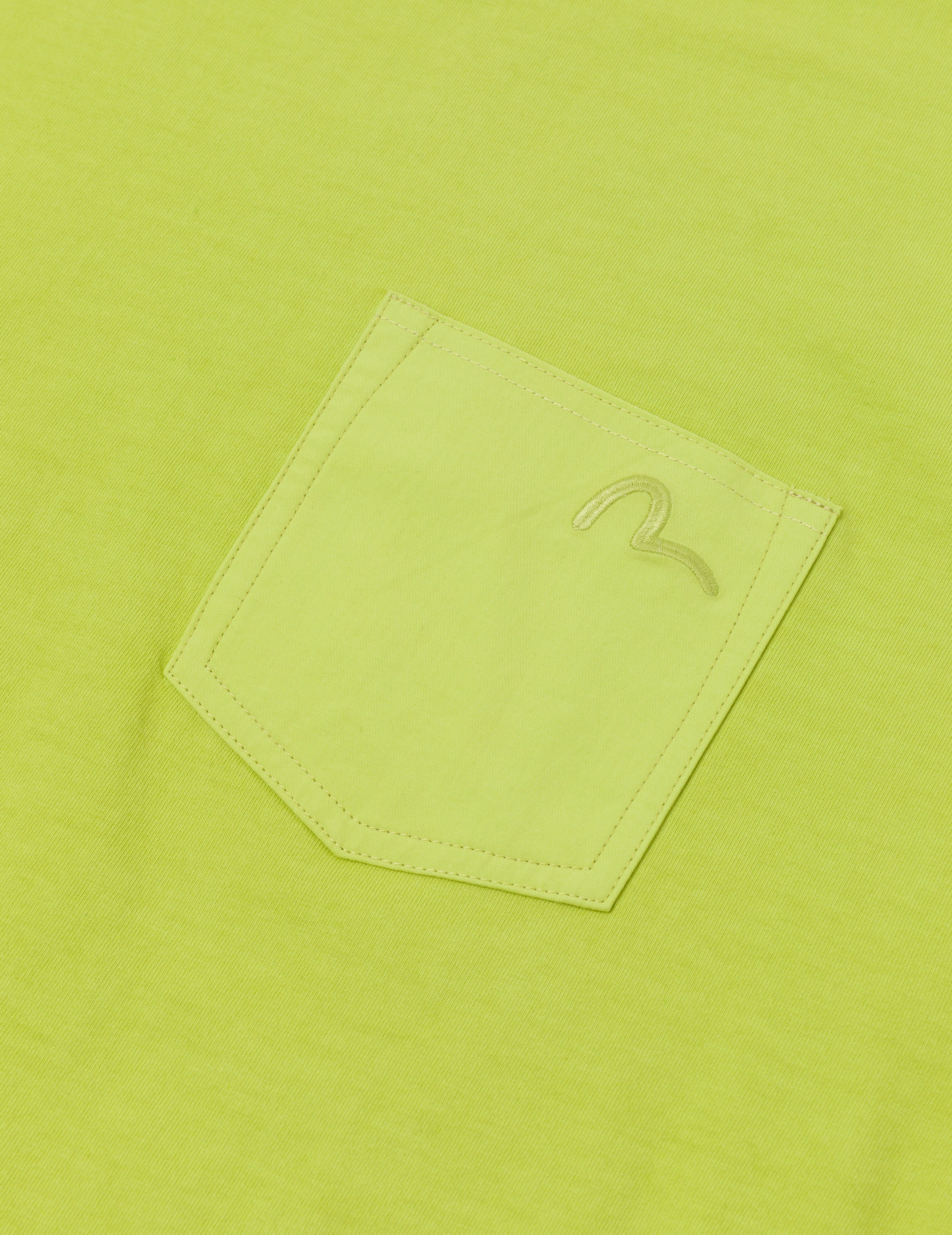 Seagull Embroidery Stitching Pocket Relax Fit T-Shirt