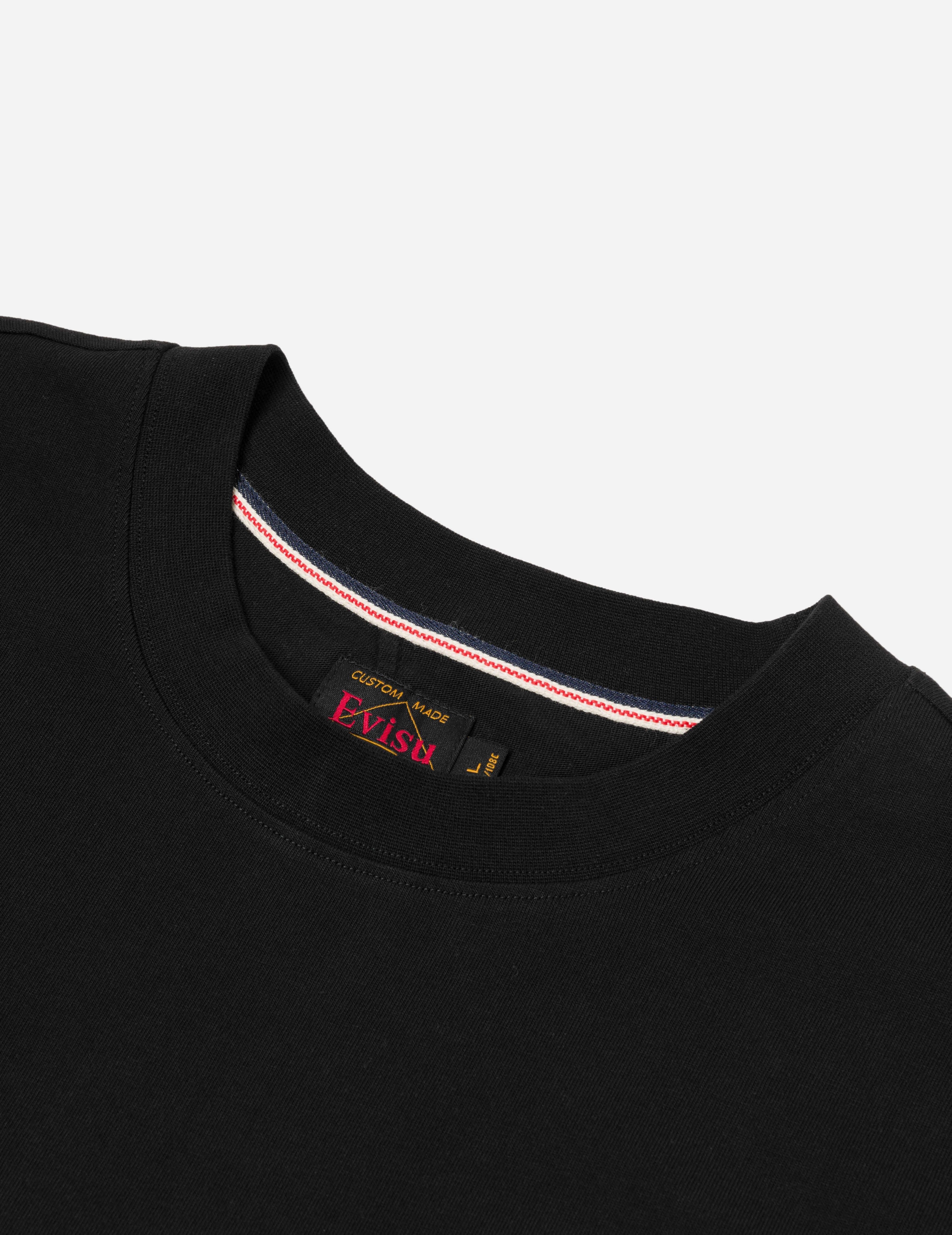 Seagull Embroidery Stitching Pocket Relax Fit T-Shirt