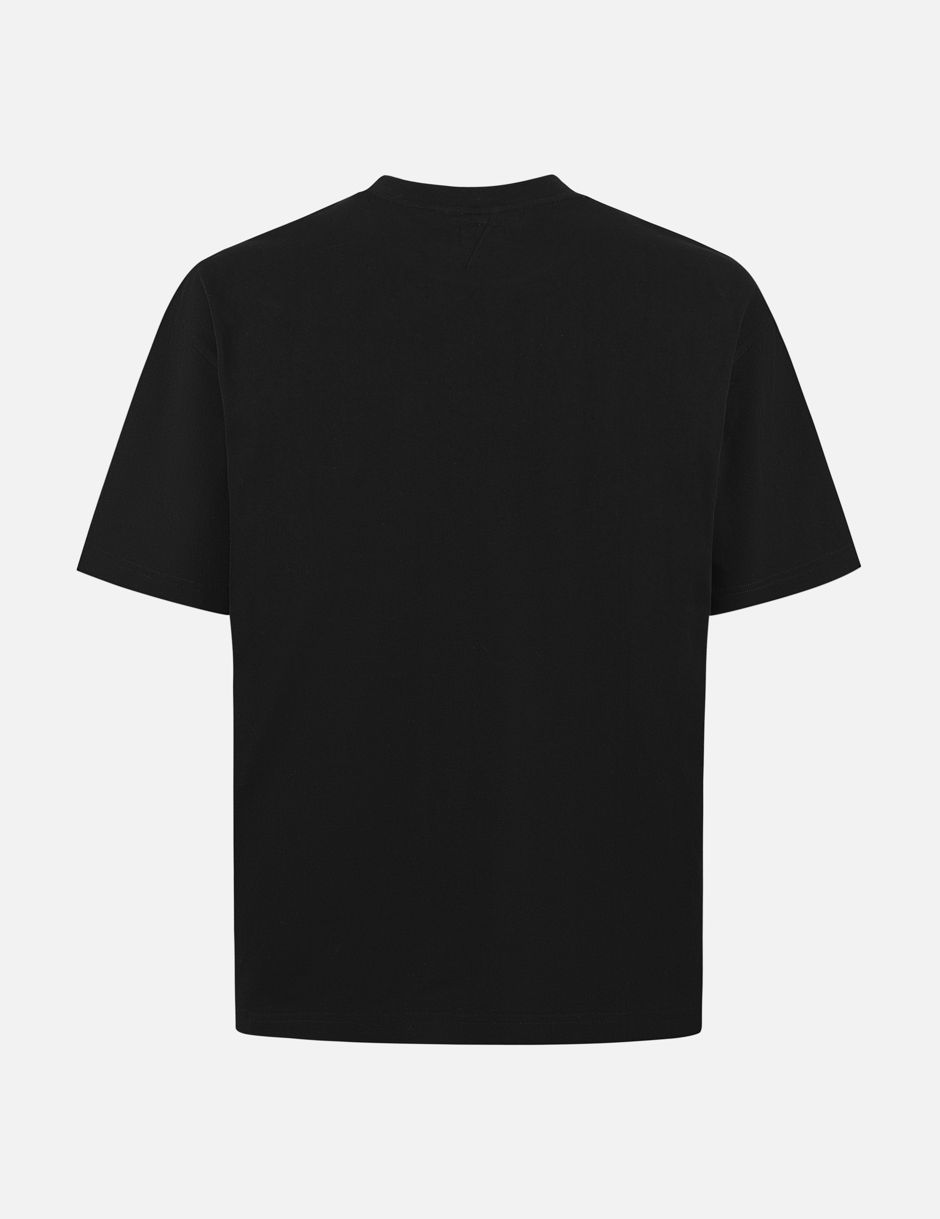 Seagull Embroidery Stitching Pocket Relax Fit T-Shirt