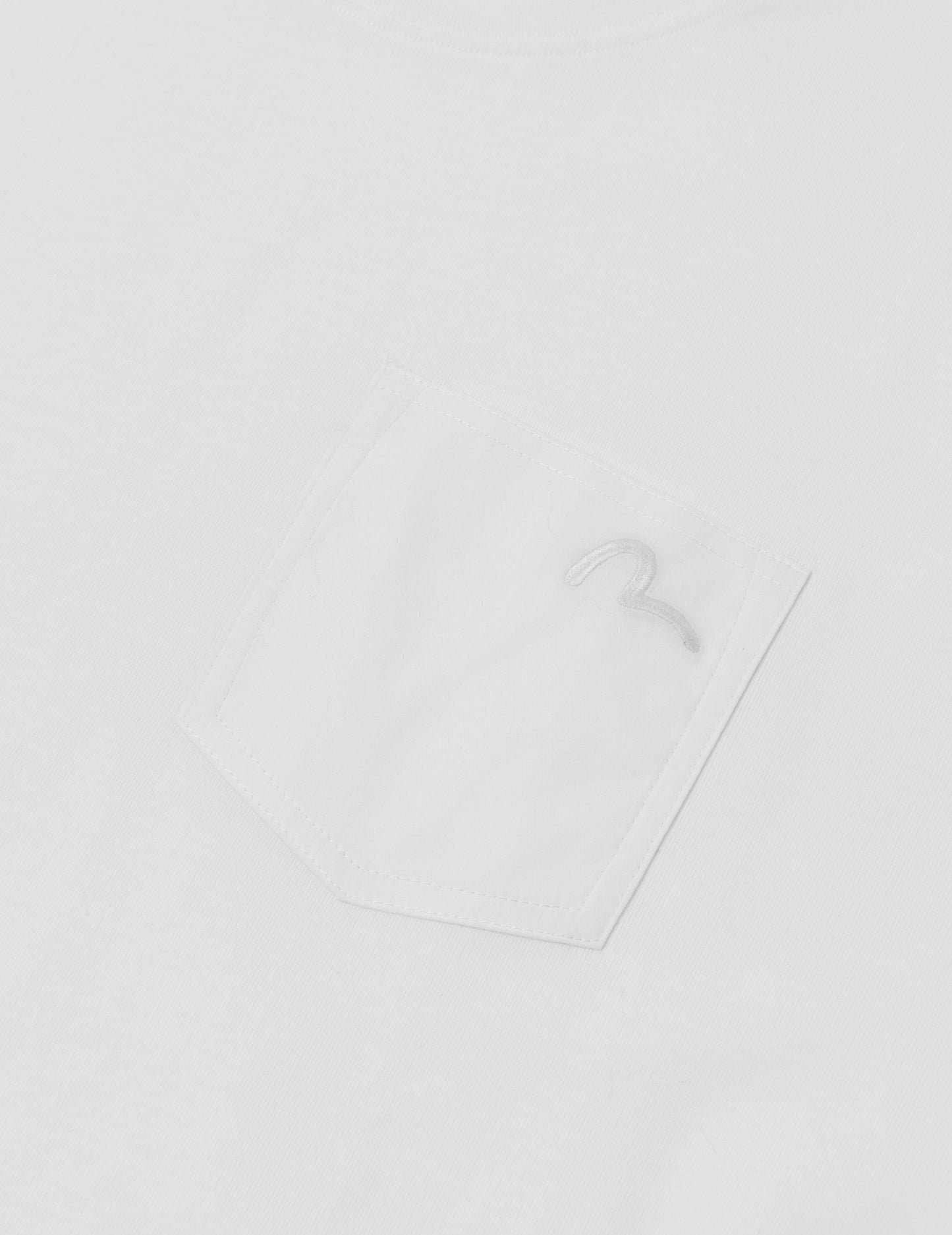 Seagull Embroidery Stitching Pocket Relax Fit T-Shirt