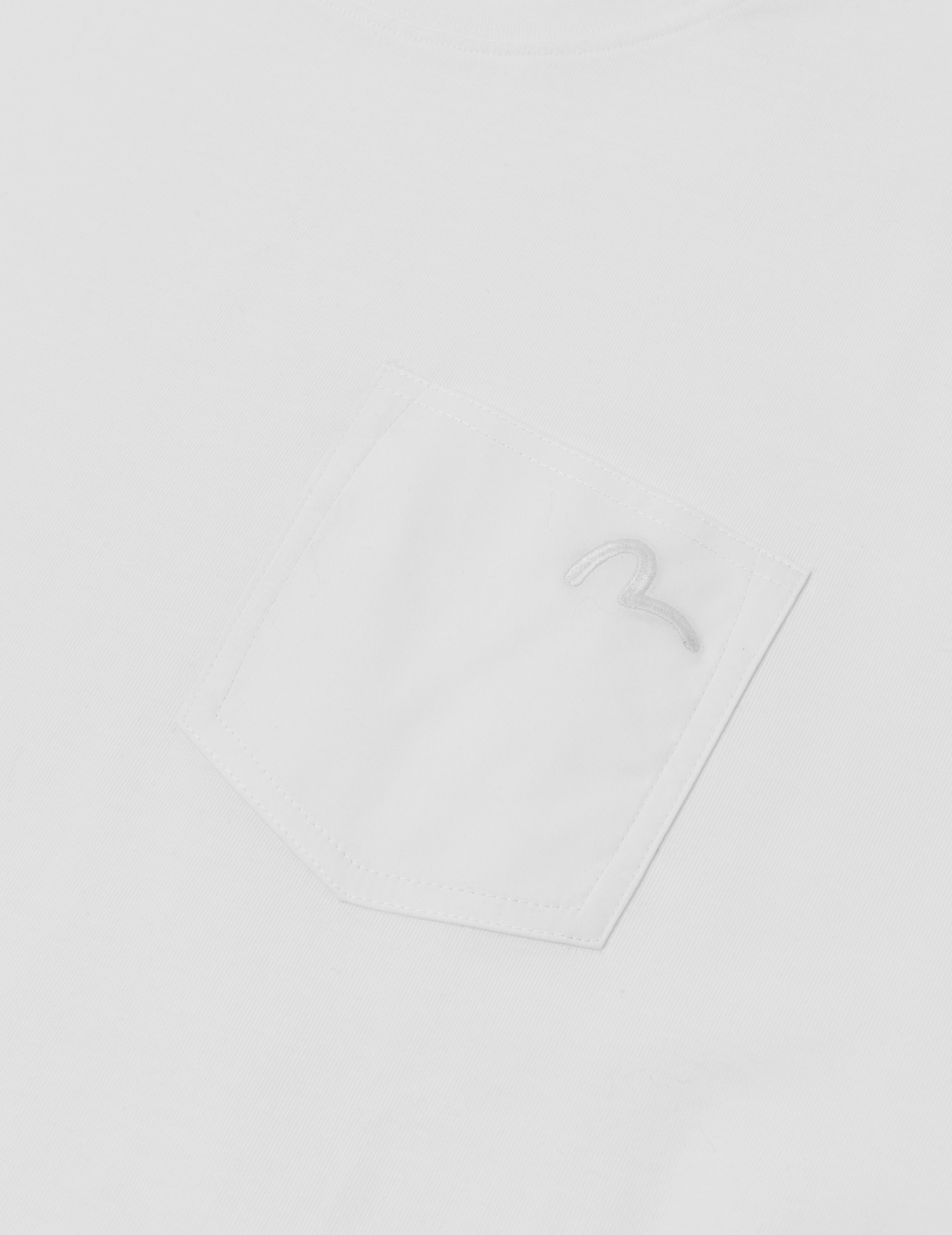 Seagull Embroidery Stitching Pocket Relax Fit T-Shirt