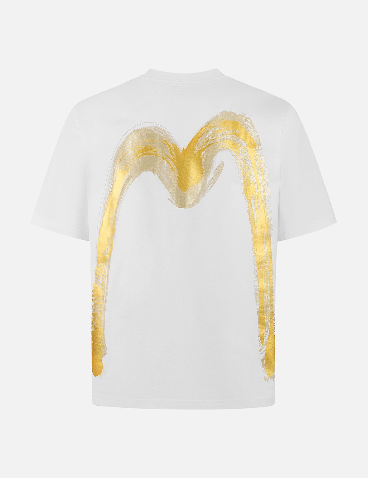 燙金筆刷大M印花寬版休閒T恤