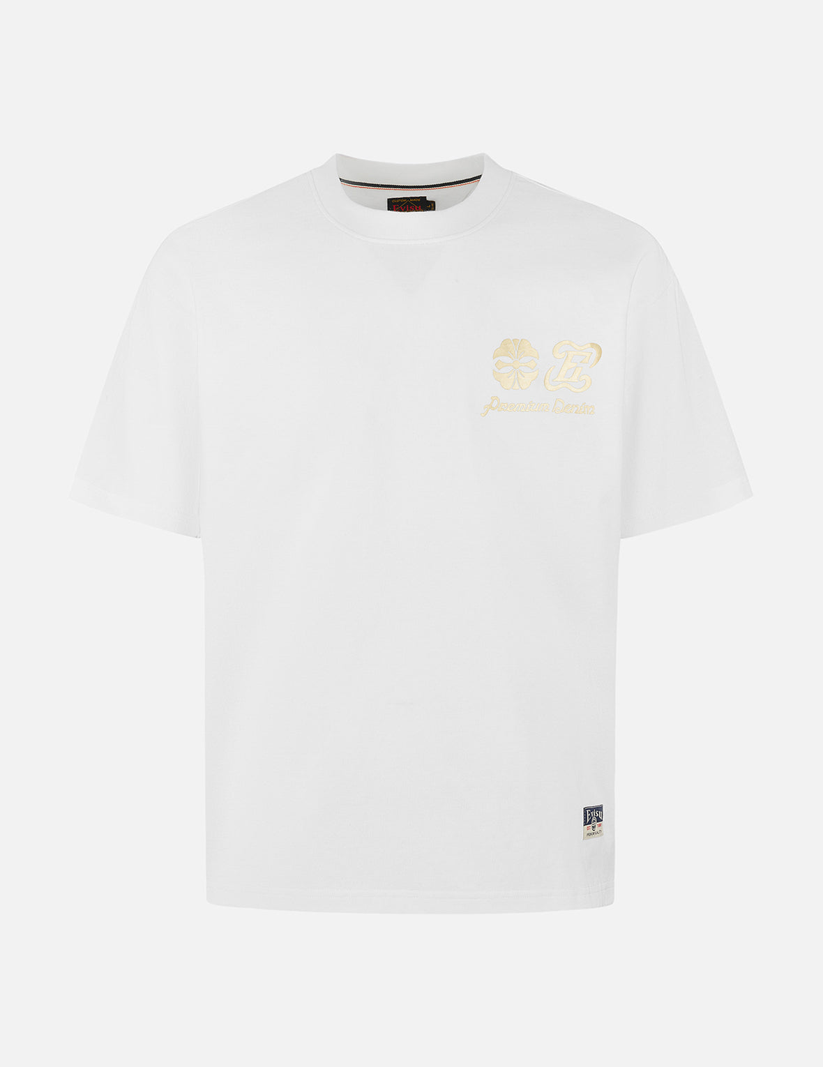 燙金筆刷大M印花寬版休閒T恤