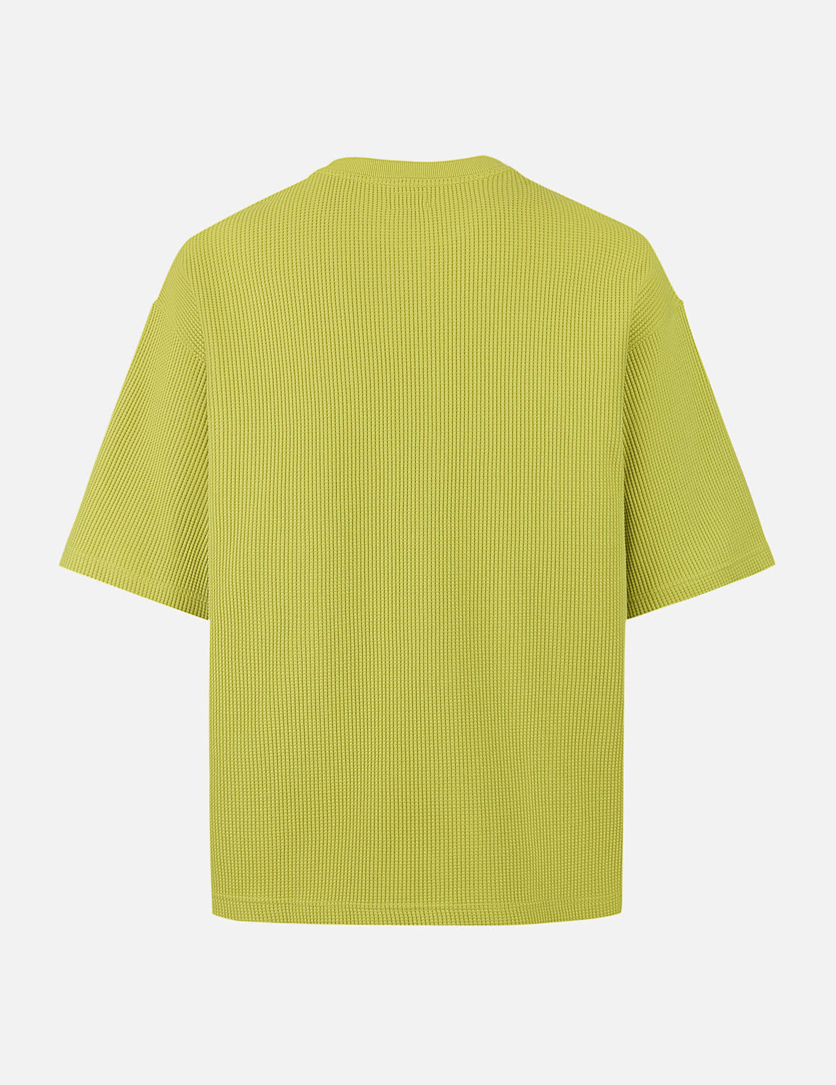 Seagull and Logo Embroidery Oversized Short-Sleeve Waffle Sweatshirt