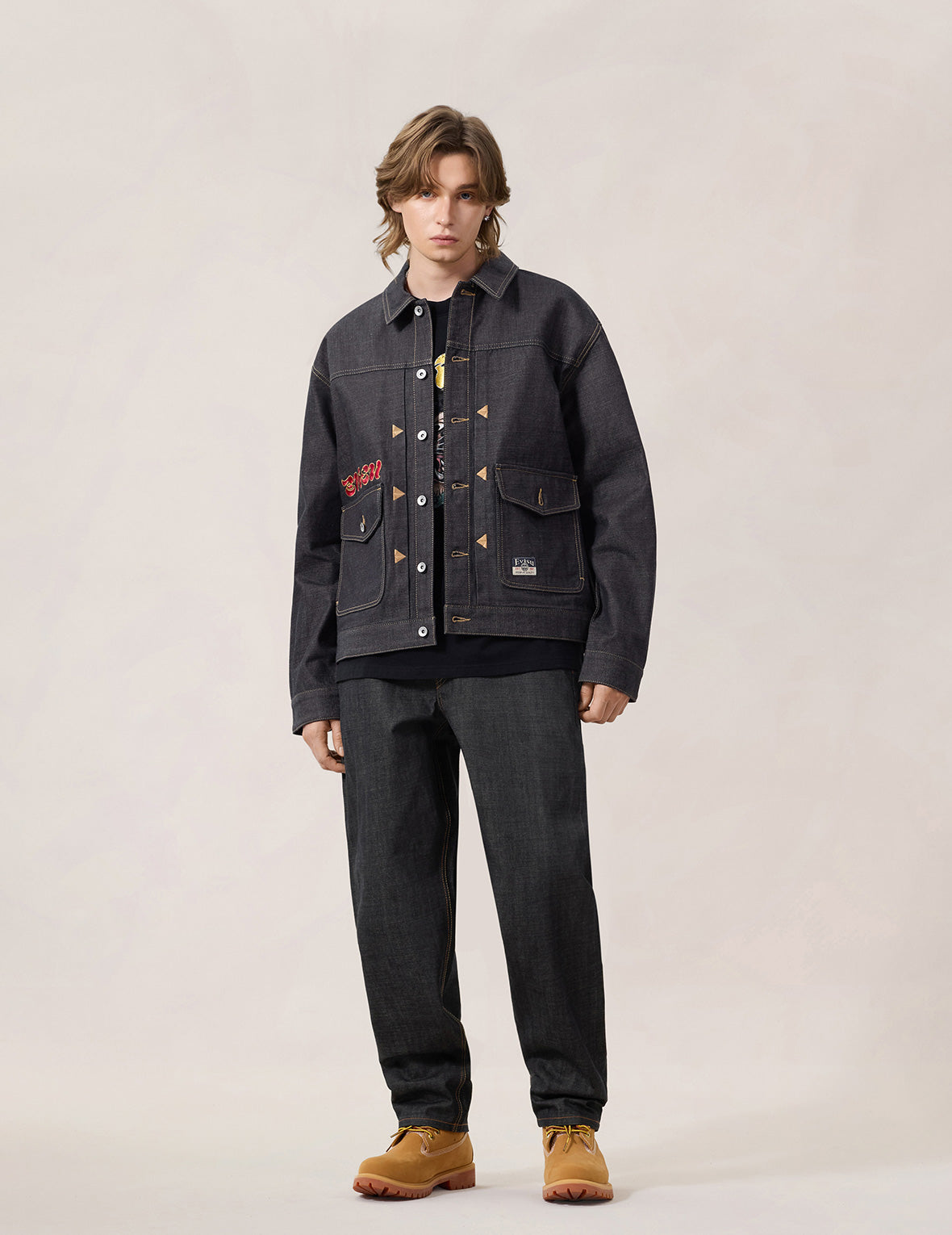 Leopard Embroidery Denim Jacket