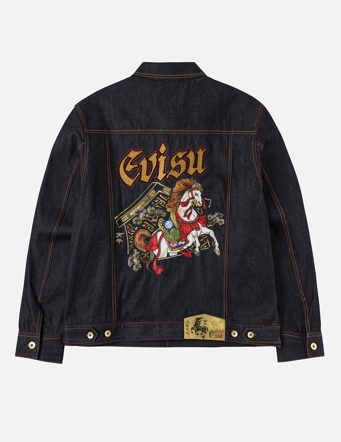 EVISU 馬刺繍 ダークデニムジャケット Year Of Horse Embroidery Denim Jacket – EVISU