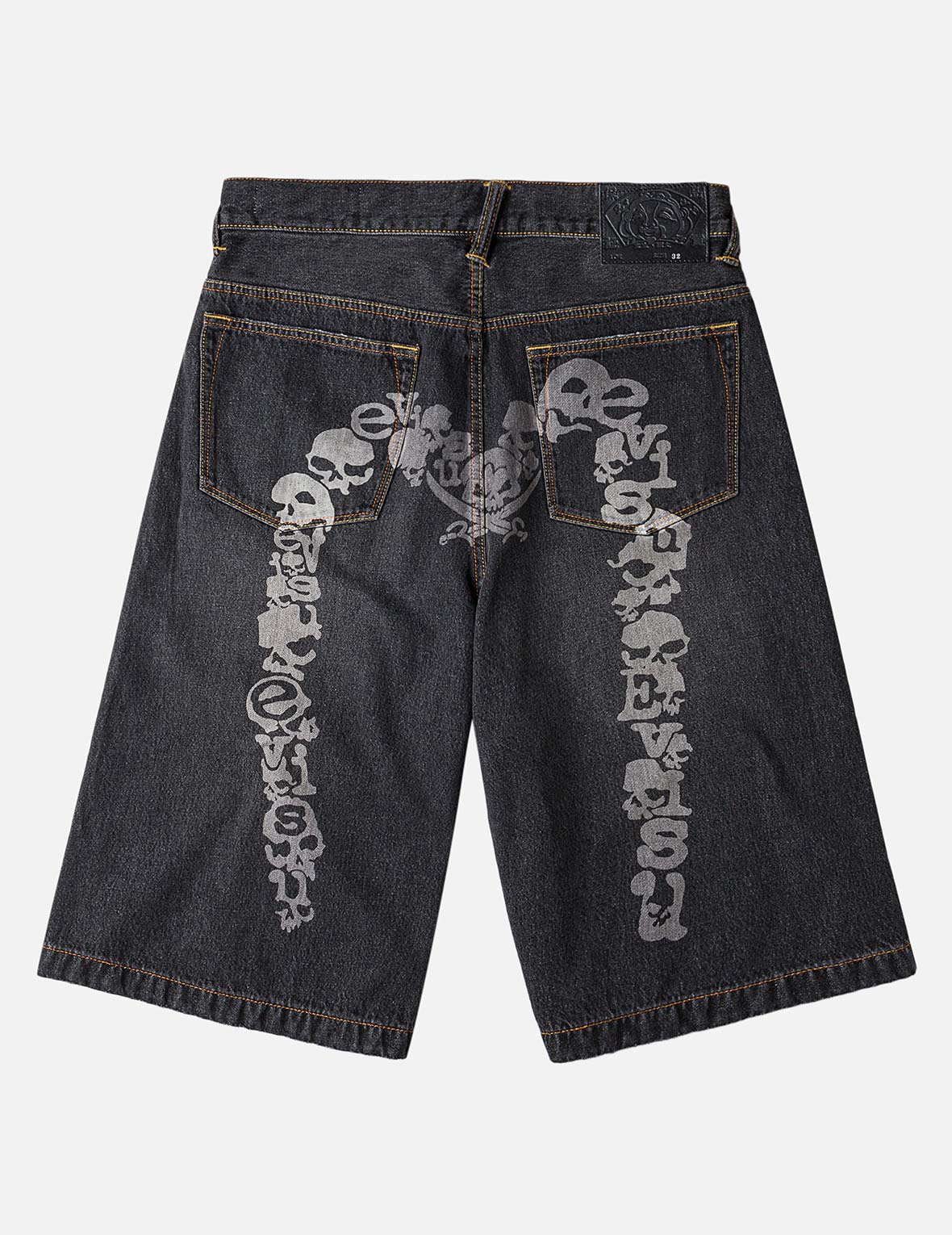 Skull Daicock Denim Shorts – EVISU
